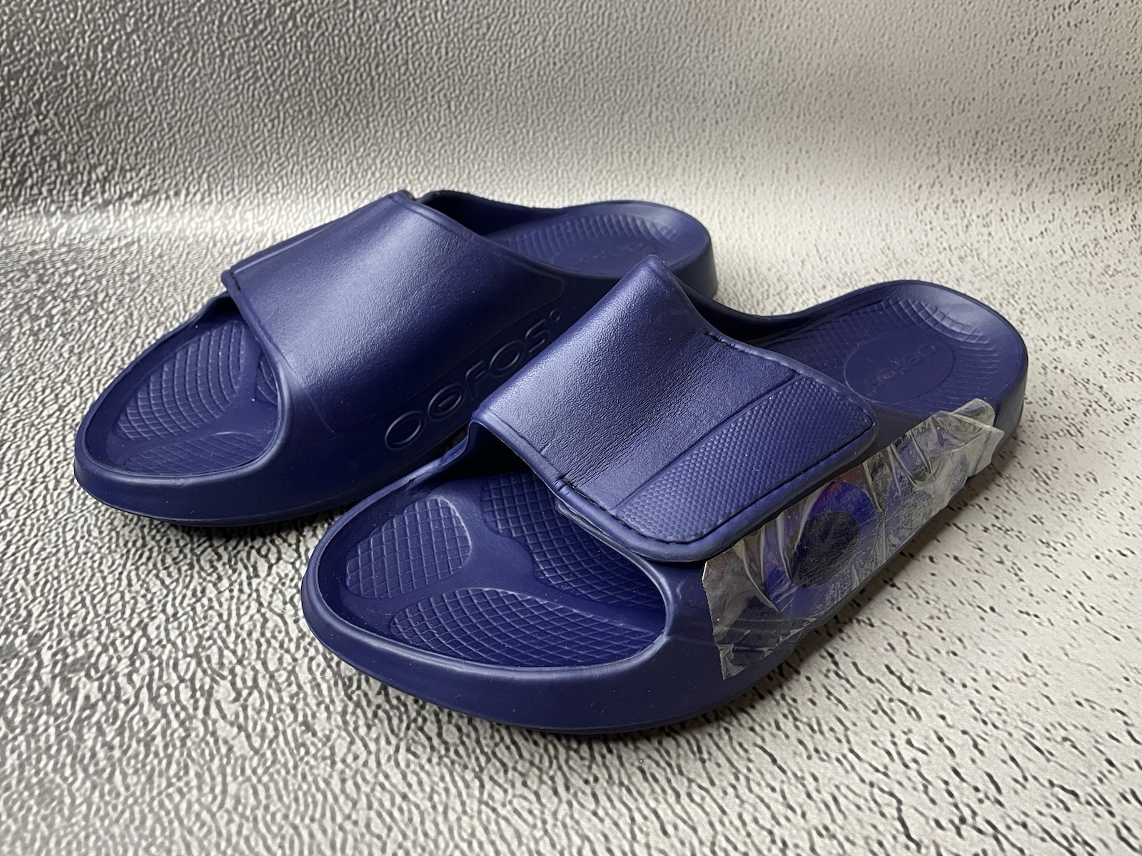 New OOFOS Unisex Blue OOahh Sport Flex Slide Shoes Size US M 7 W 9