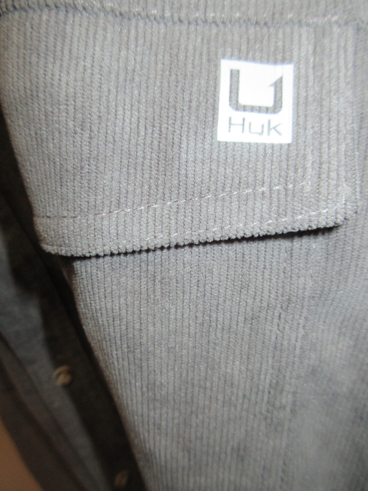 Huk Fishing Mens Hawser Corduroy Button Down LS Shirt XXL Volcanic Ash