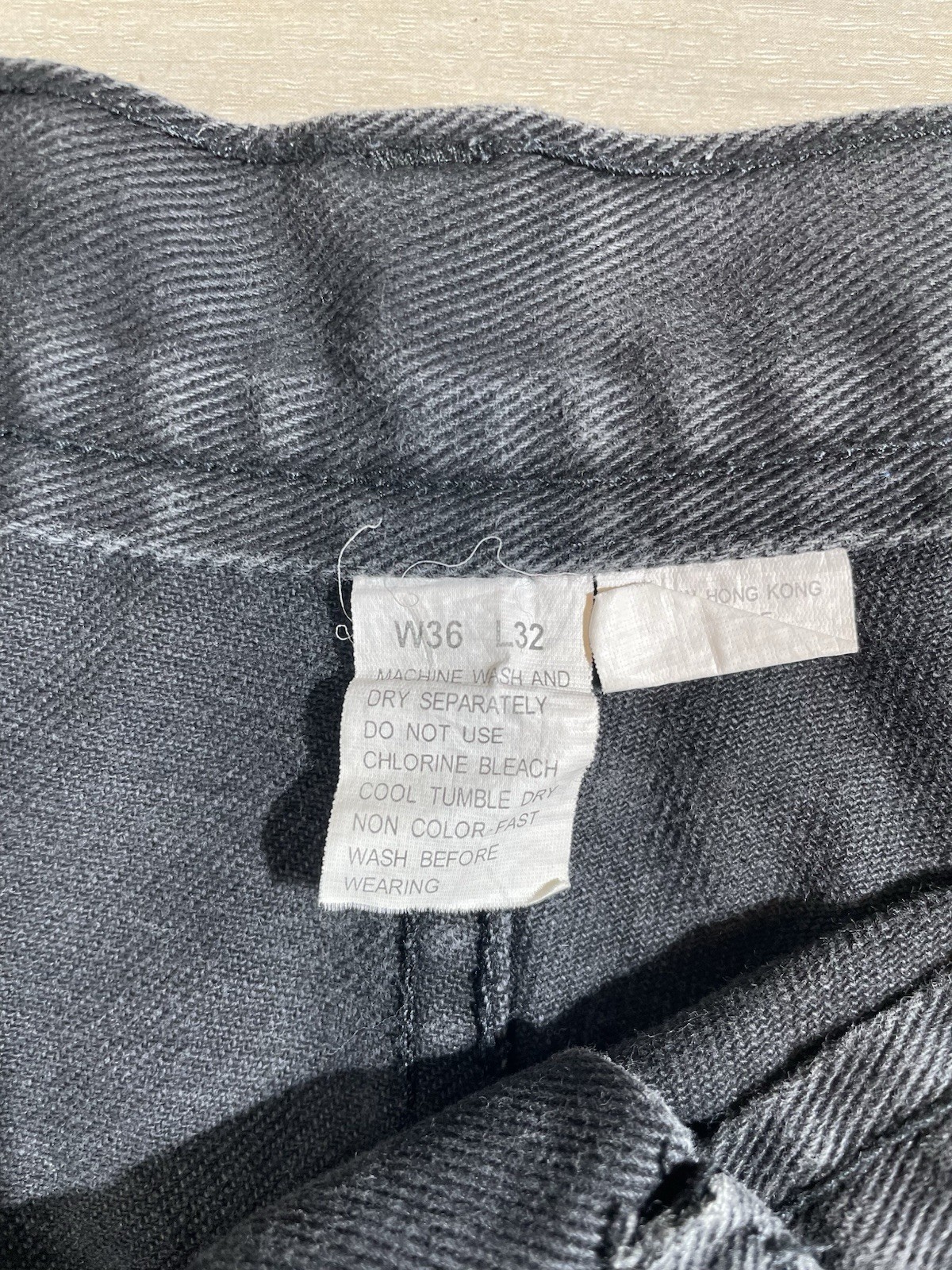 MAC Men’s Gray Cotton Twill Cargo Pants Straight Leg Regular Fit Pockets W36