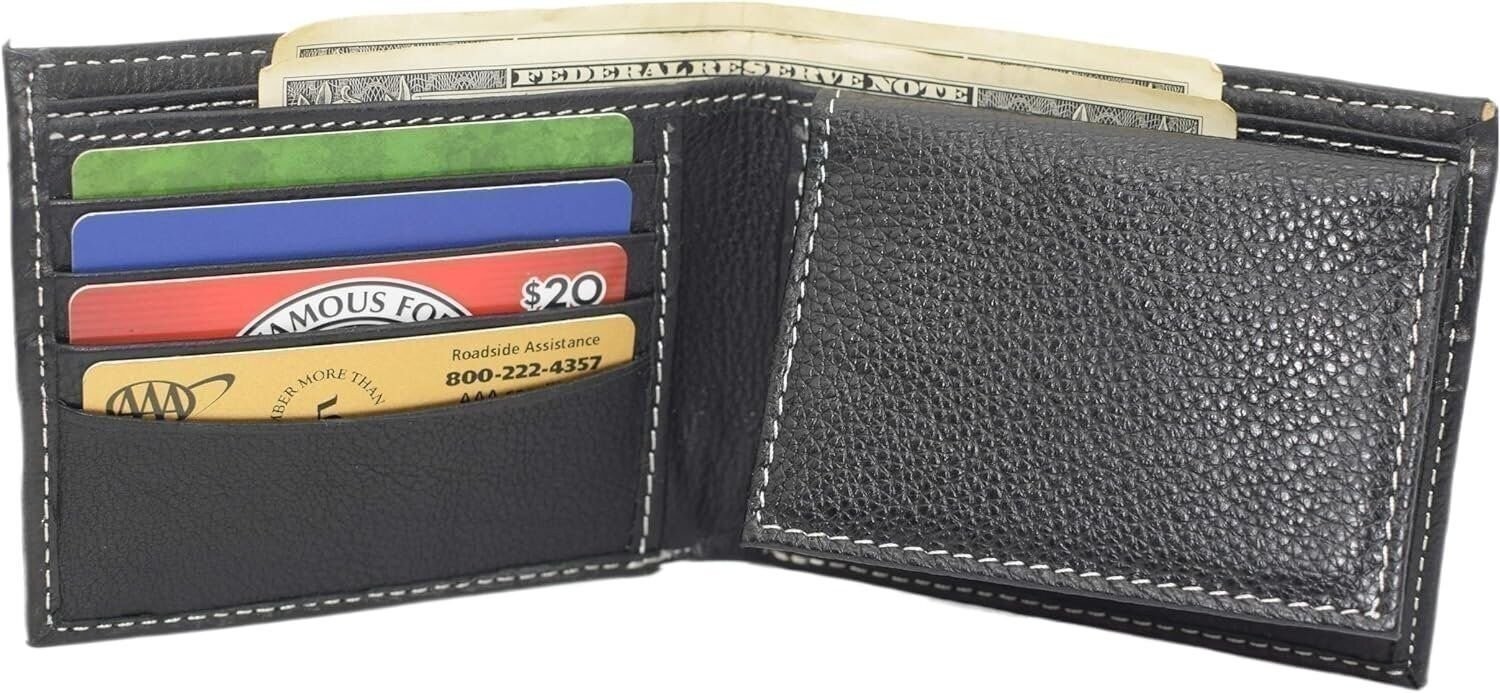 Cavelio RFID Real Leather Wallets for Men – Bifold Removable ID Holder Men’s…