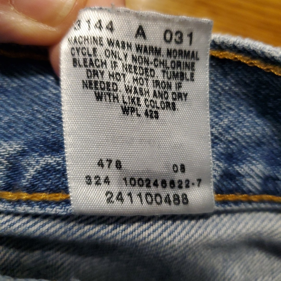 Vintage Levi’s 550 Blue Denim Jean Shorts 7X Reg Kids Red Tab Vintage