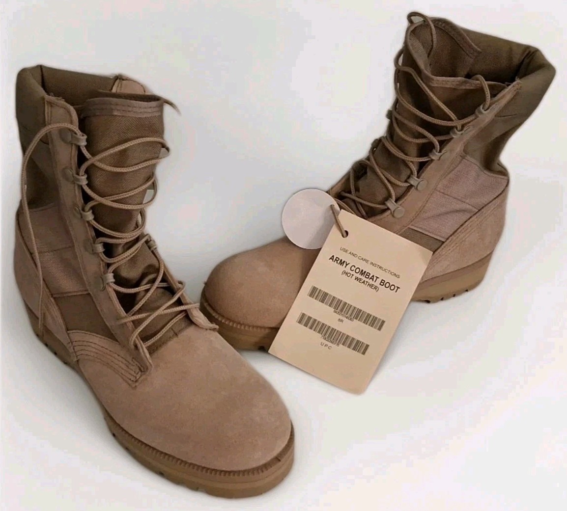 NEW McRae Army Combat Boots Hot Weather, Size 8R NSN 8430-01-514-5083