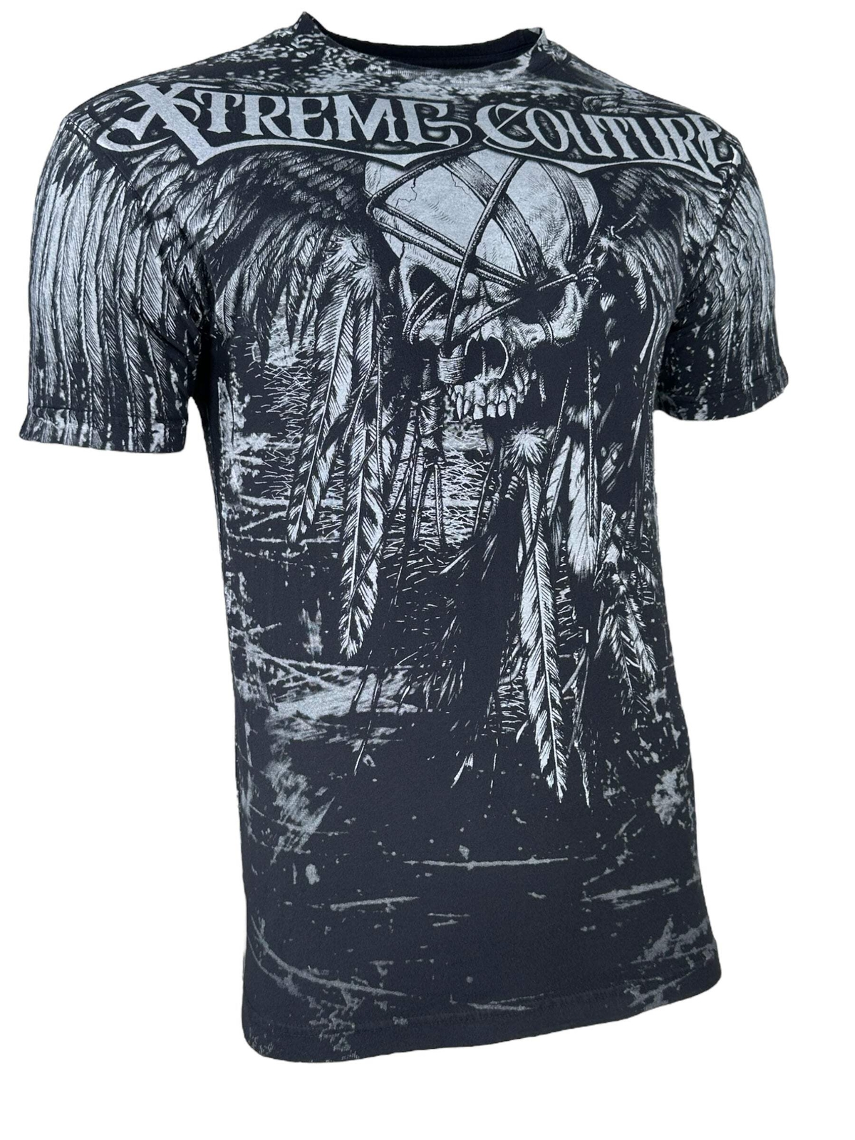 Xtreme Couture by Affliction Men’s T-Shirt Justice Cross Biker Y2K S-5XL