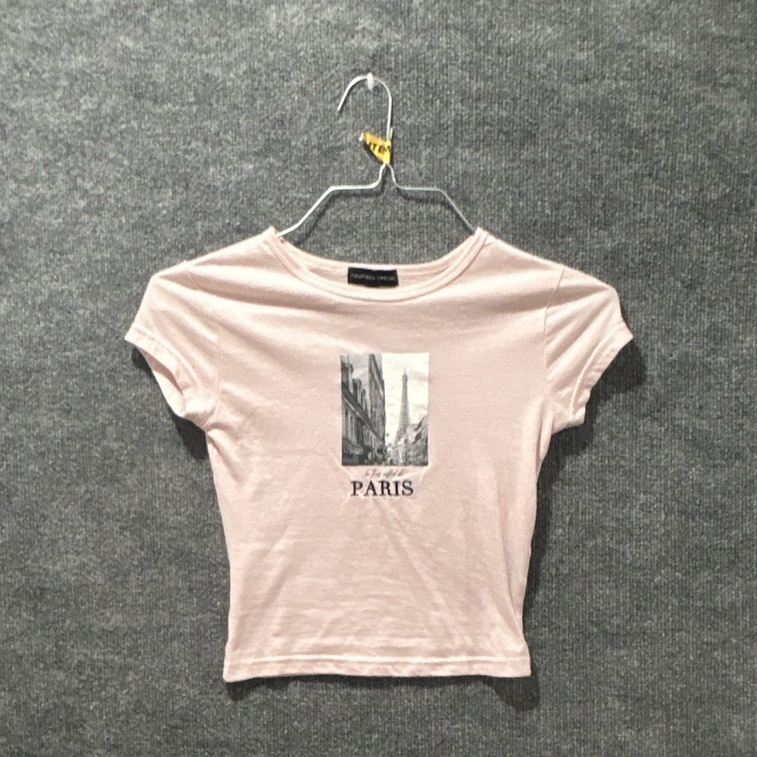 Fourteen Twelve Pink Paris Graphic Print Crew Neck Short Sleeve T-Shirt XS