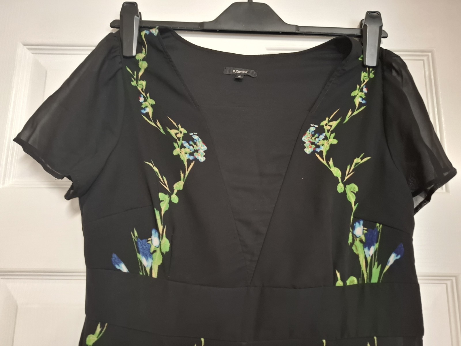 Womens Floryday Dress Black Floral Suit Any Occasion Cruise Holiday Size Small