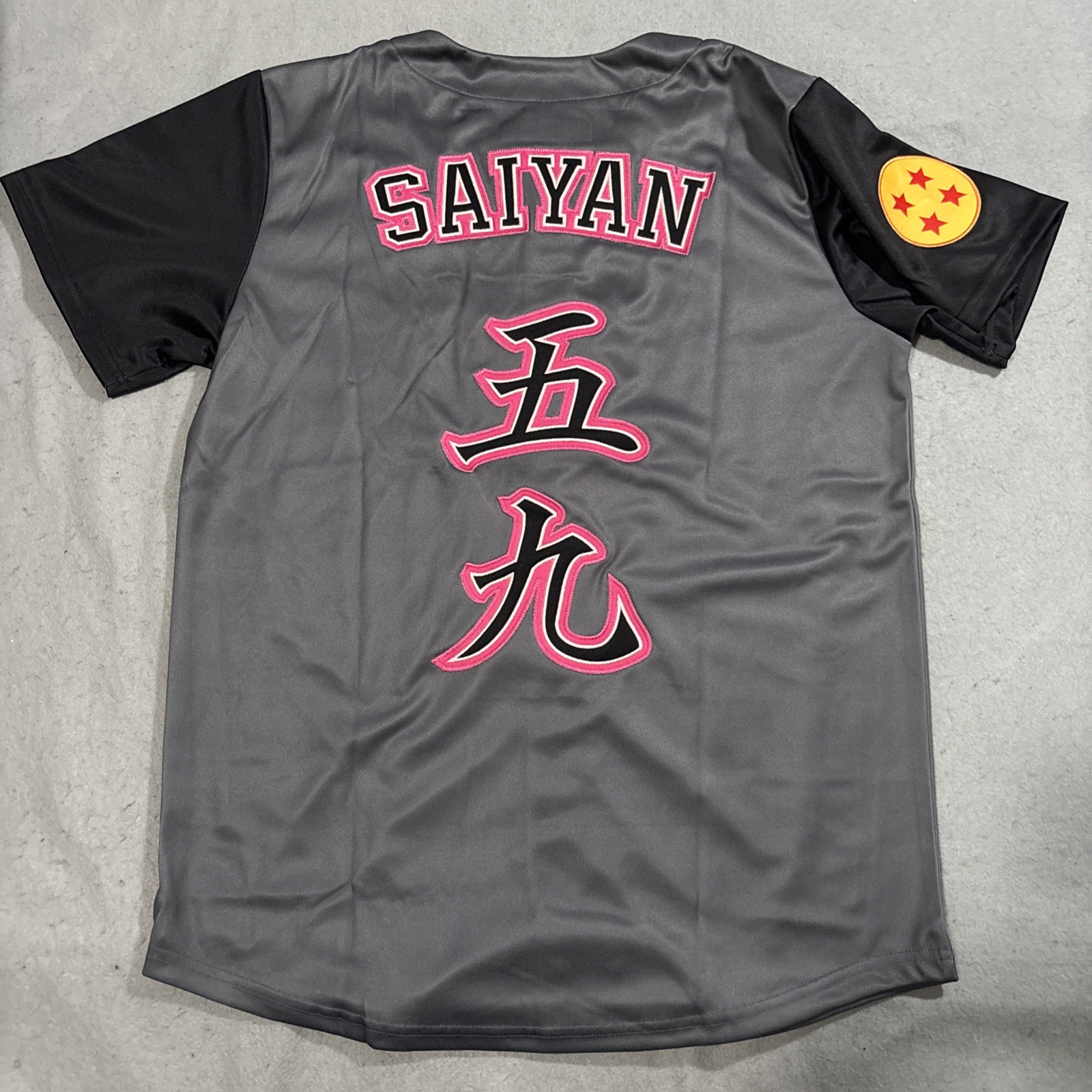 Dragon Ball Z Saiyan Baseball Jersey Nandesuka Size Medium Anime