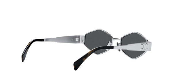 Celine Triomphe CL40254U 16A Shiny Palladium/Smoke Metal Women’s Sunglasses