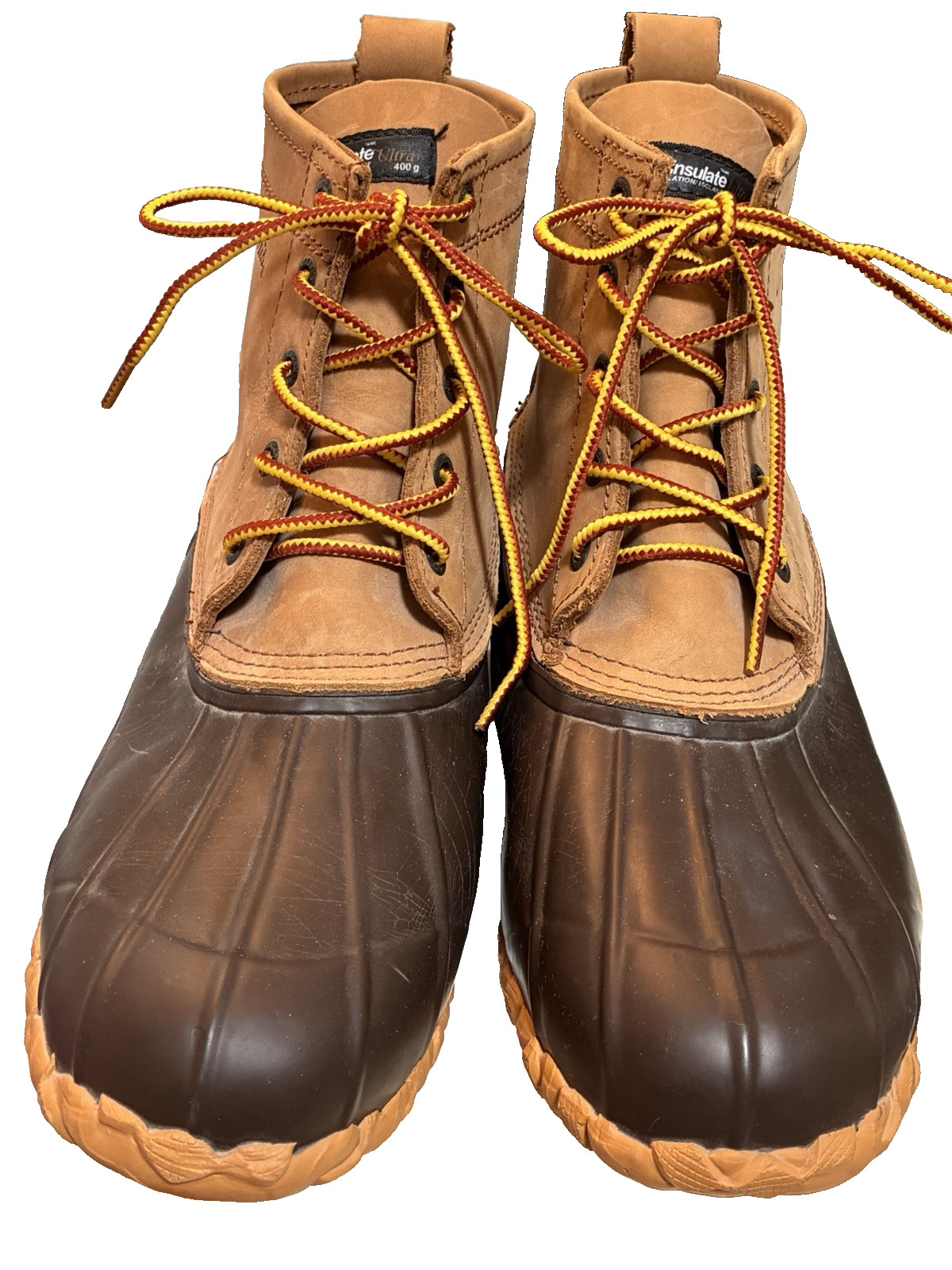 Cabella’s Men’s 10 Tan/Brown Leather Insulated Water Resistant Steel Toe Boots