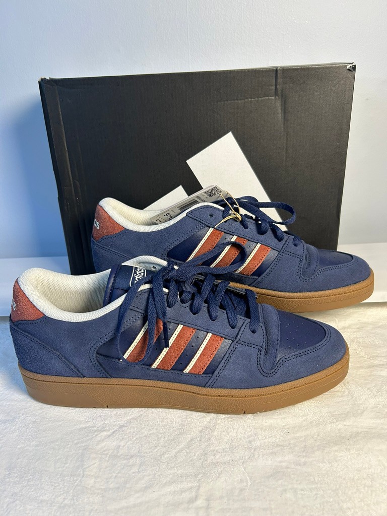Adidas Break Start Premium Low LEATHER AND SUEDE M 9.5  W 10.5 NWB JR1443 Navy