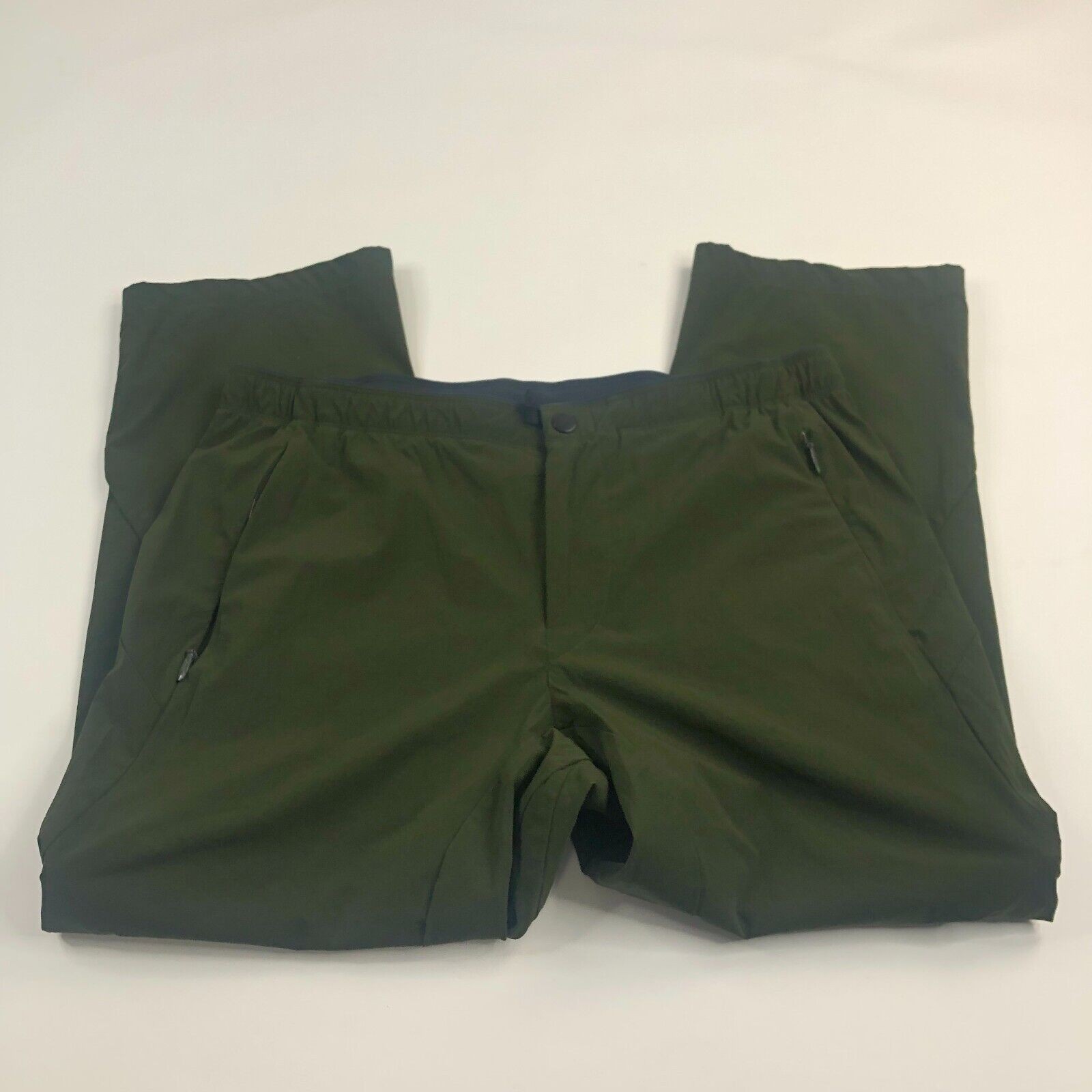 Paskho Lightweight Casual Green Outdoor Tech Pants Large (36×27) Zipper Pockets