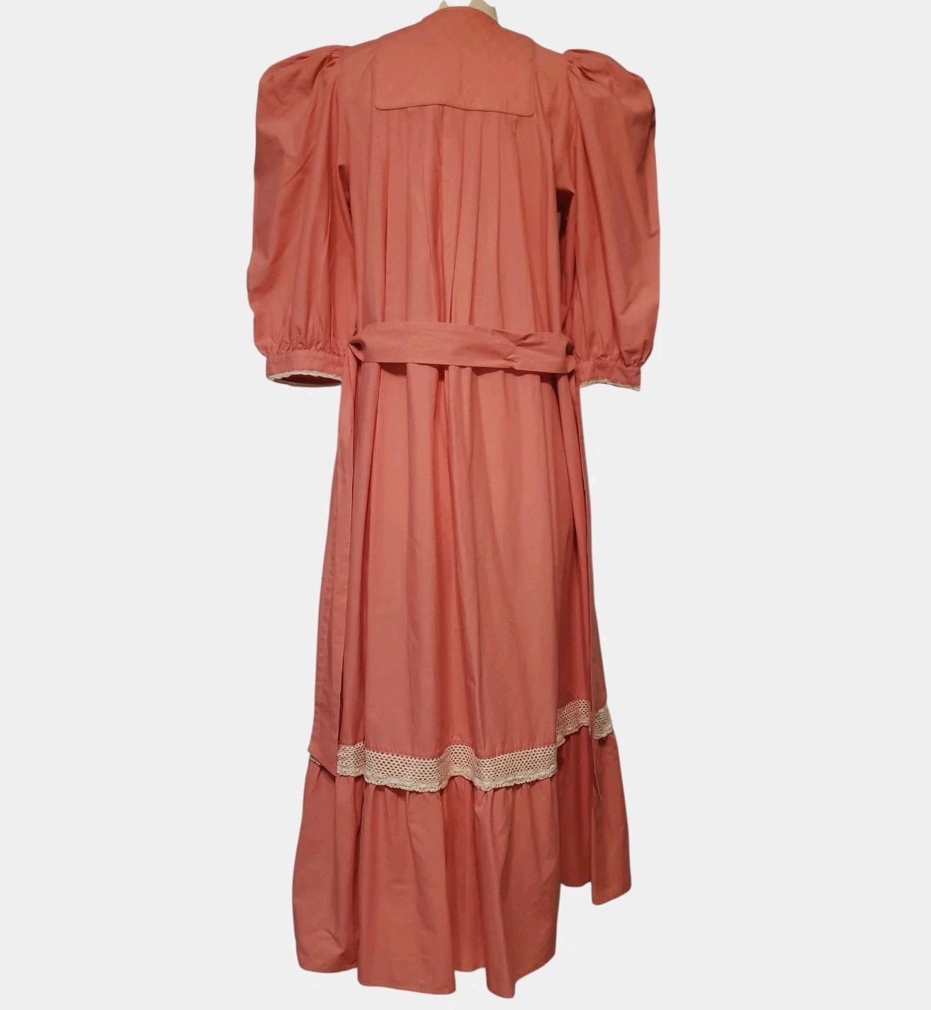 Hunter Bell Bowen Midi Dress Sz Small Coral Pink Peasant Feminine Cottagecore