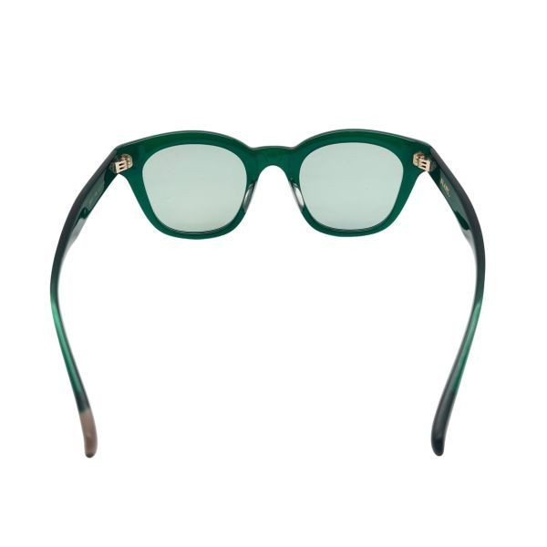 BLANC B0014 Clear Green Acetate Square Wellington Sunglasses Unisex 5.5in (11.6i