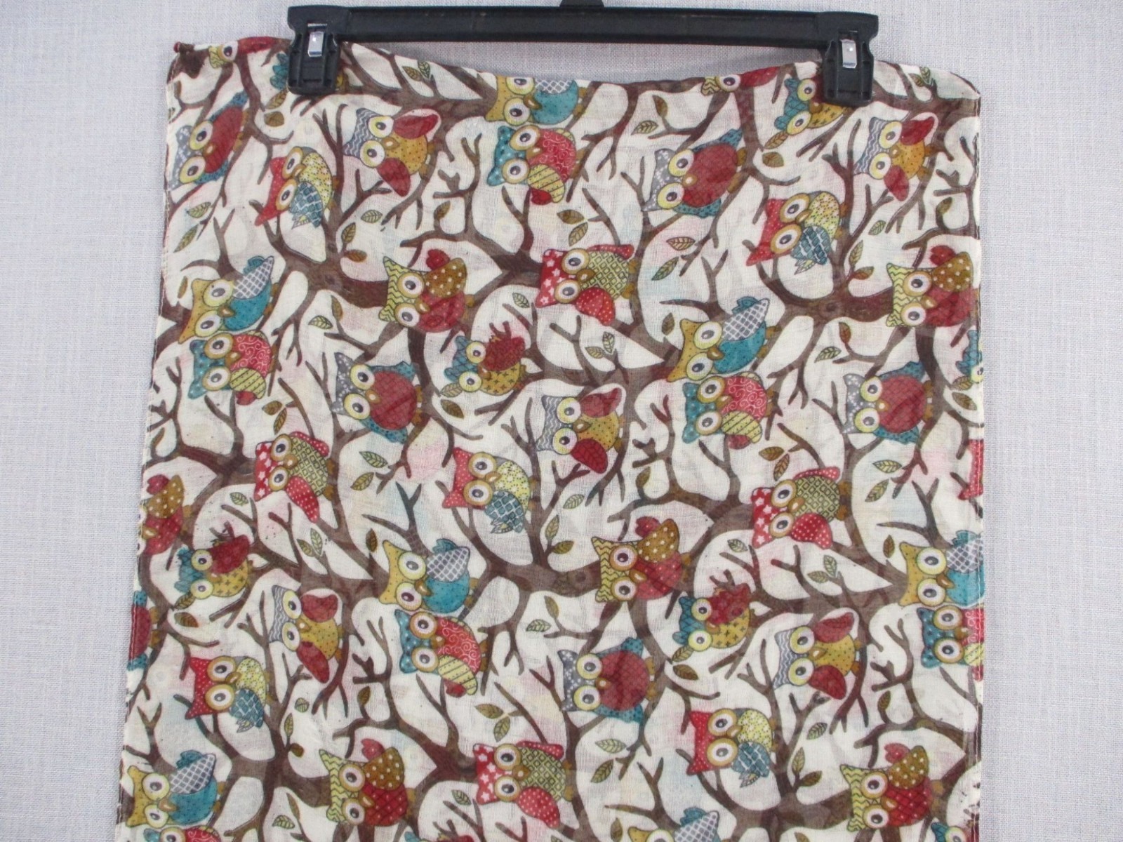 Vivian & Vincent Colorful Owl Pattern Infinity Scarf 35×20 Inches 100% Viscose S