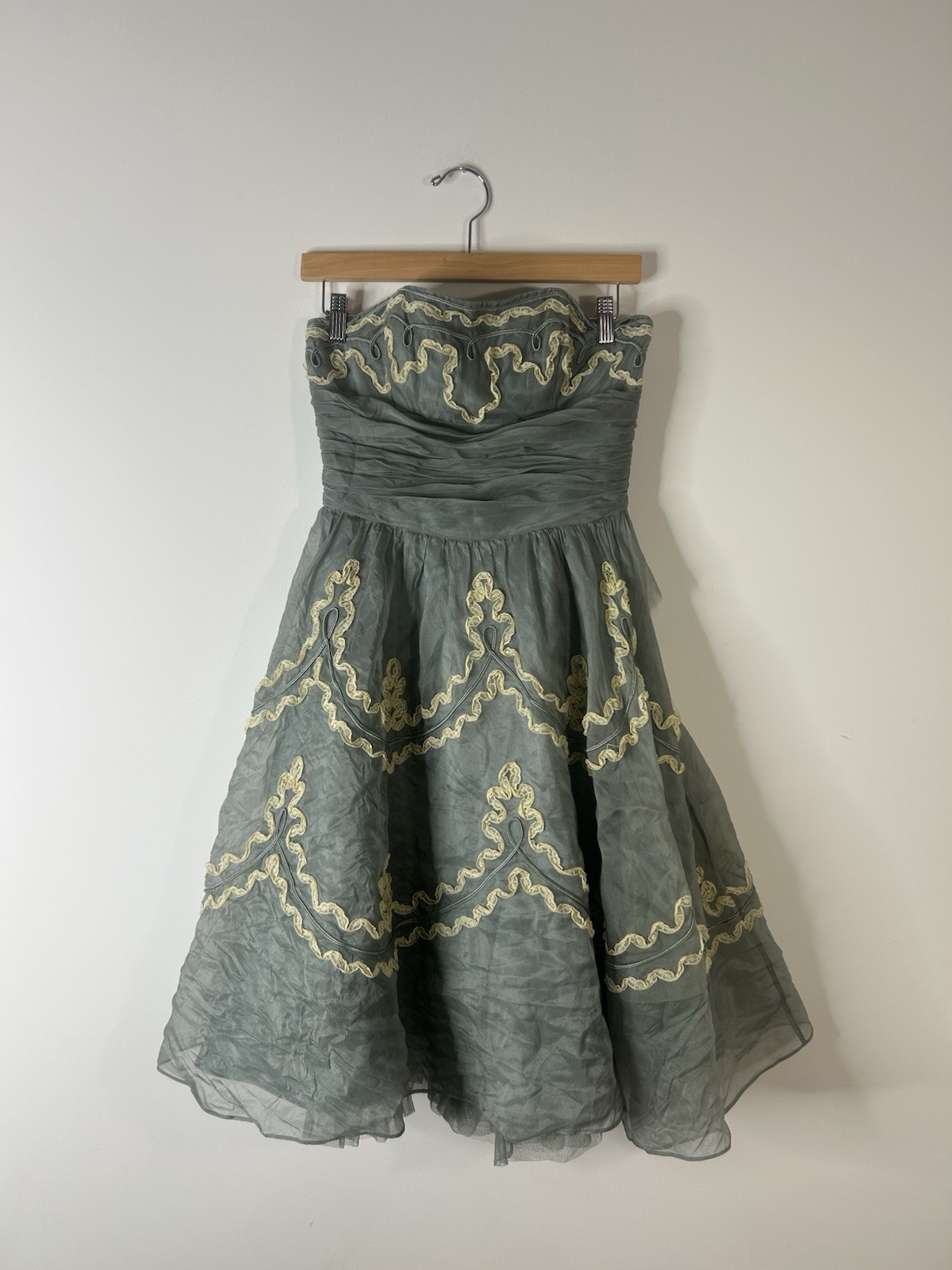 Vintage Betsey Johnson Dress Women’s 6 Gray Tutu Tea Cupcake Party