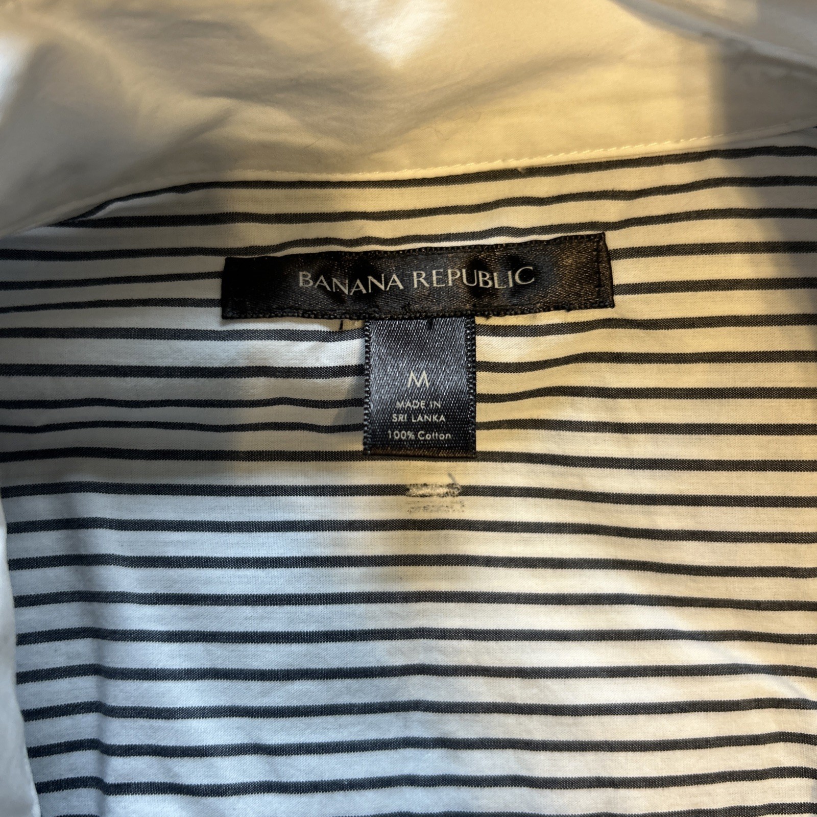 Banana Republic Womens M Organic Cotton Striped Long Sleeve