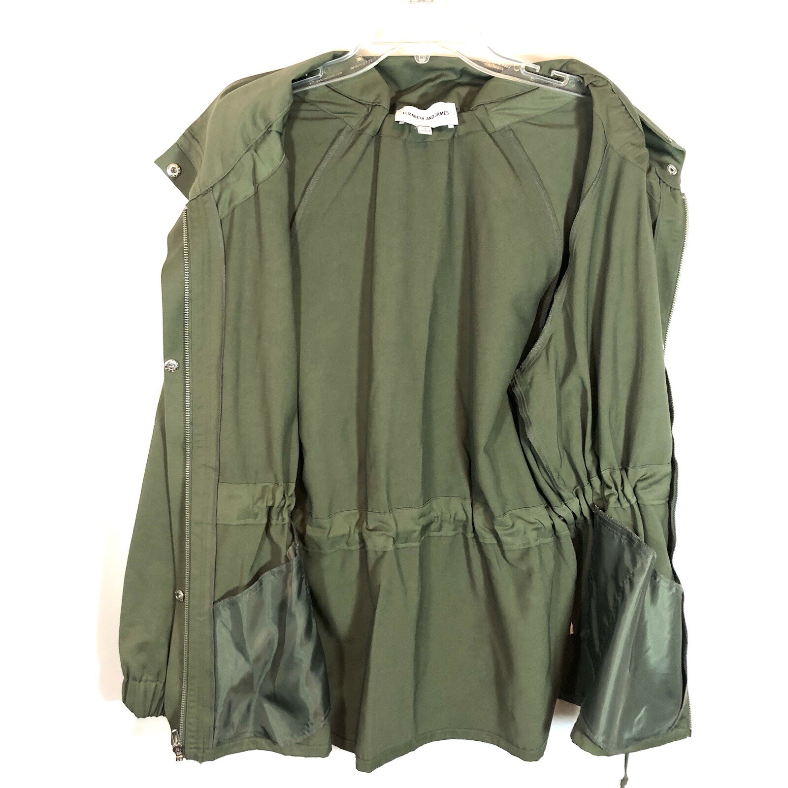 ELIZABETH and JAMES Army Green Utility Jacket – S