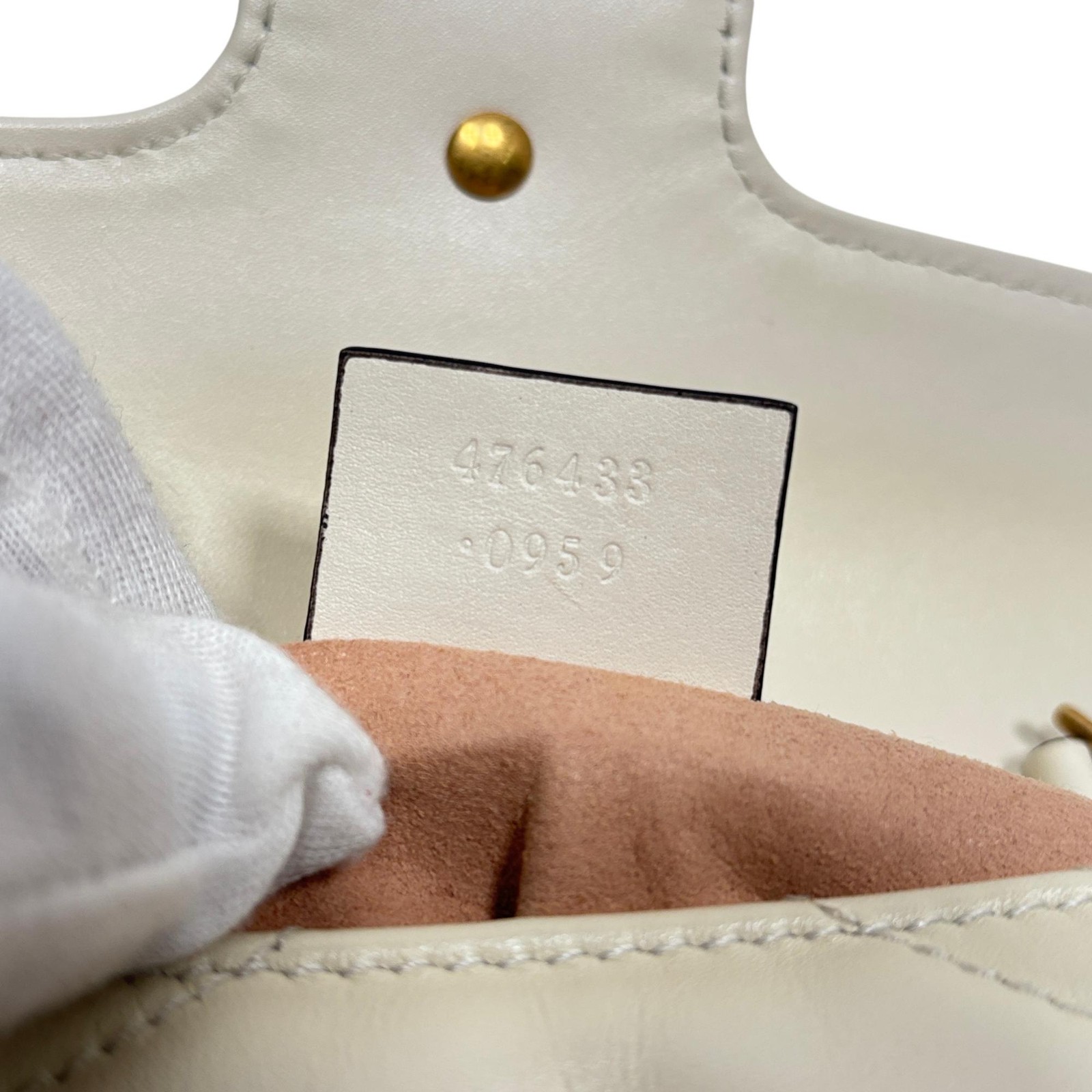 Gucci 476433 GG Marmont Matelassé Super Mini Bag – 6.75″ x 4″ x 1.75″ – 6739