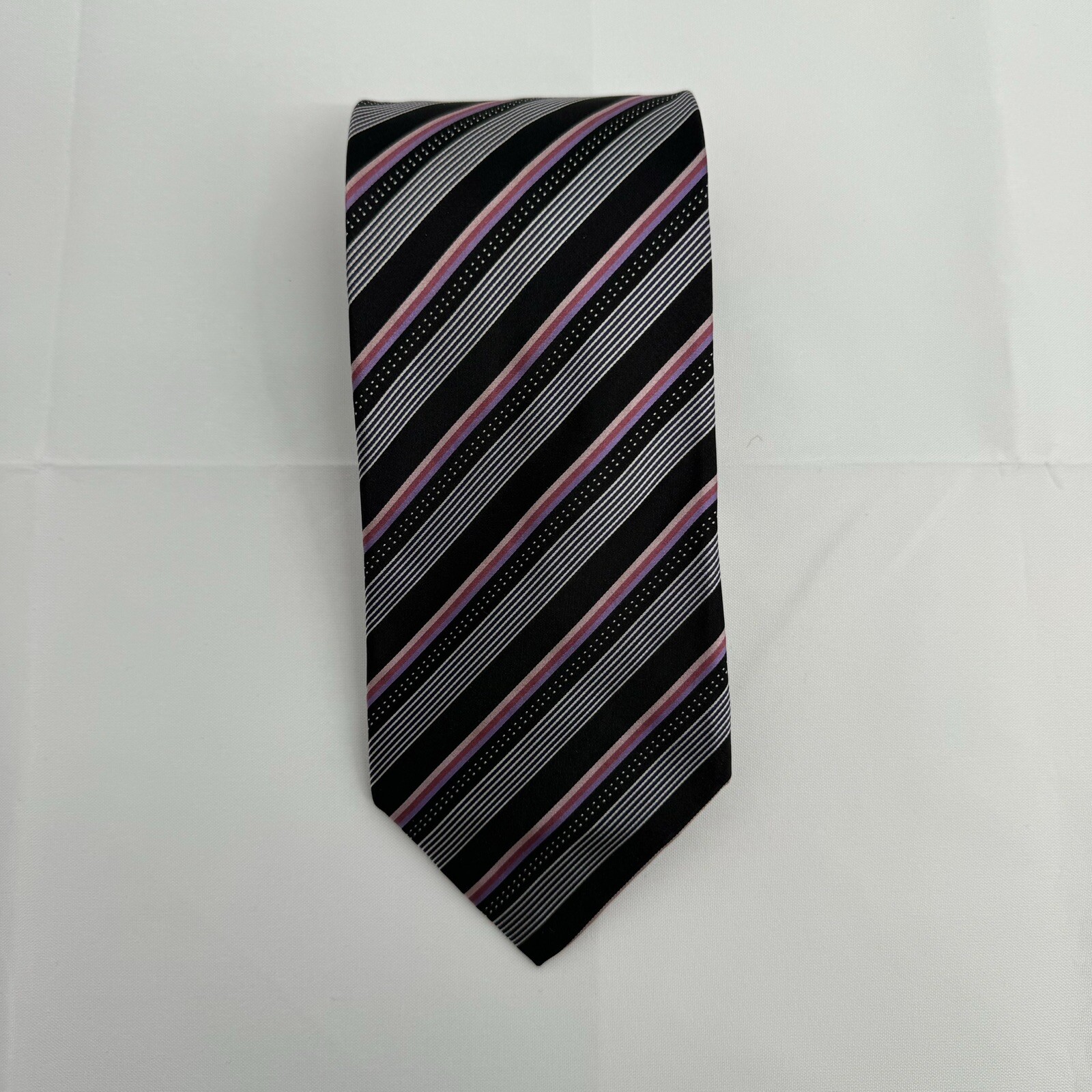 Men’s Italo Ferretti Silvi Marina Italian Necktie Striped Pois. N C002