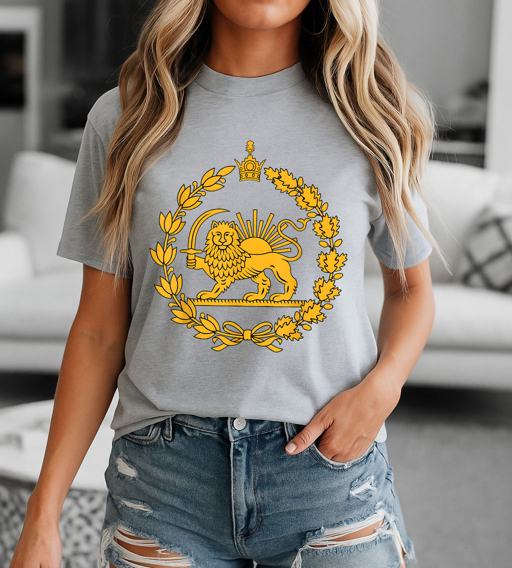 Lion and Sun Iran Persian Flag Iran Shir o Khorshid Graphic T-Shirt