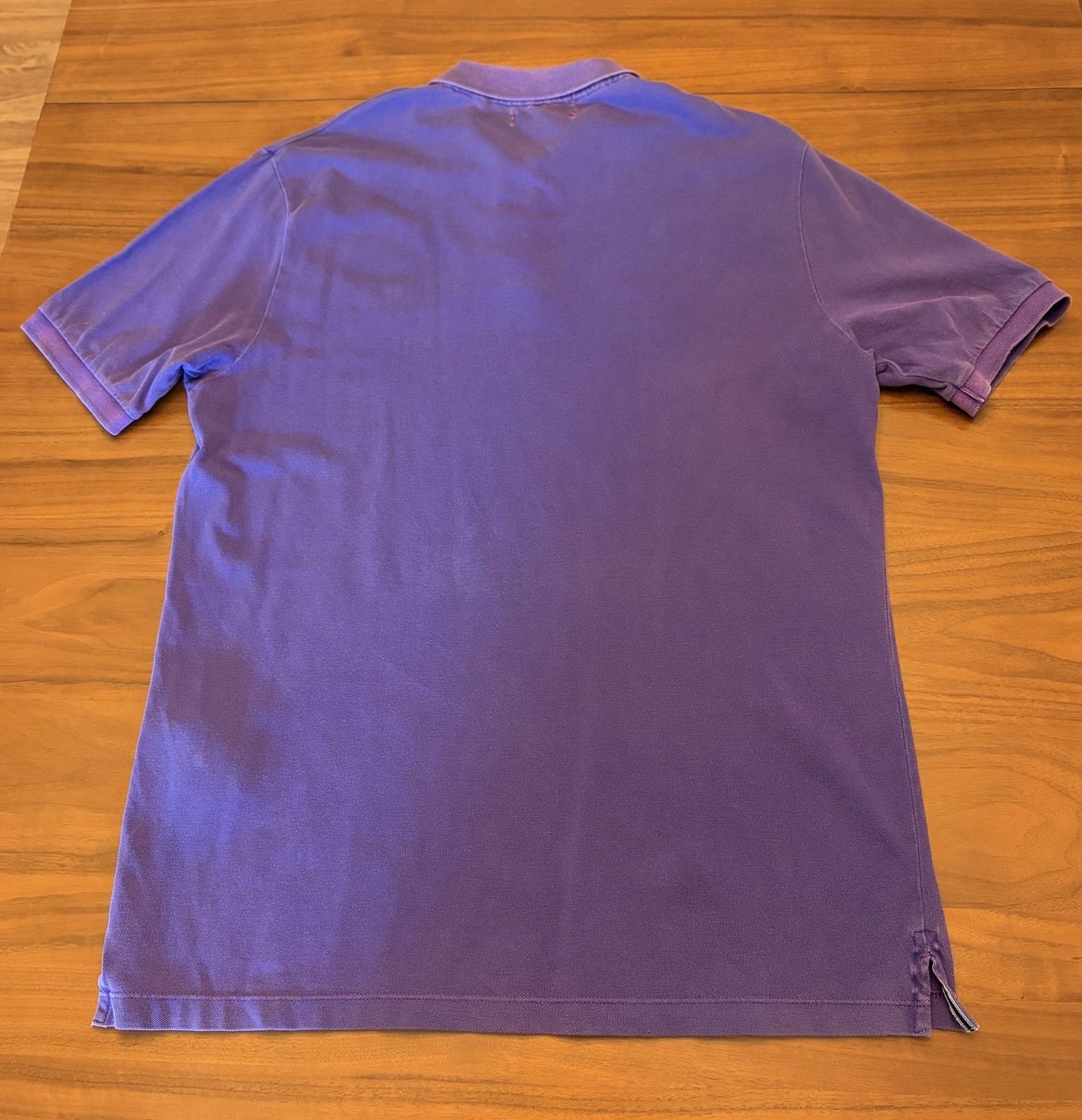 Stone Island Pique Polo Shirt Regular Fit Compass Patch Mens XL Faded Purple