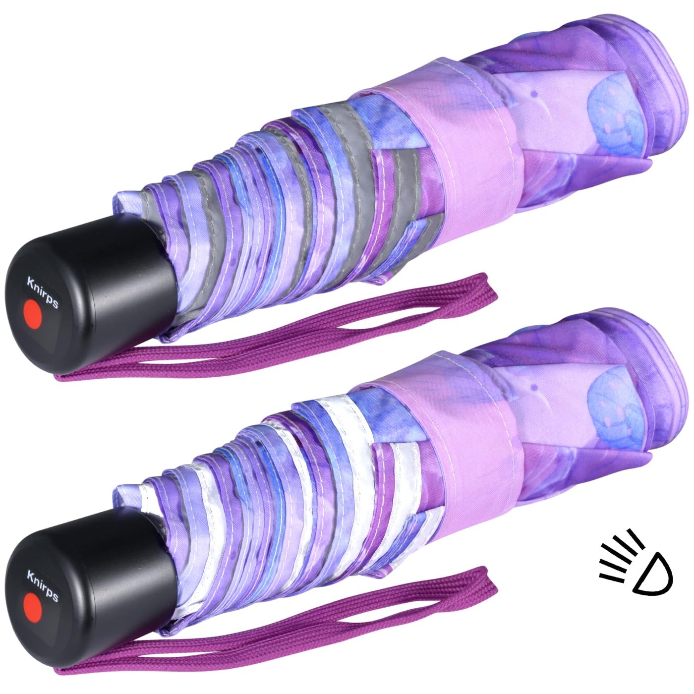 Children’s pocket umbrella 4 kids reflective with reflective trim butterfly