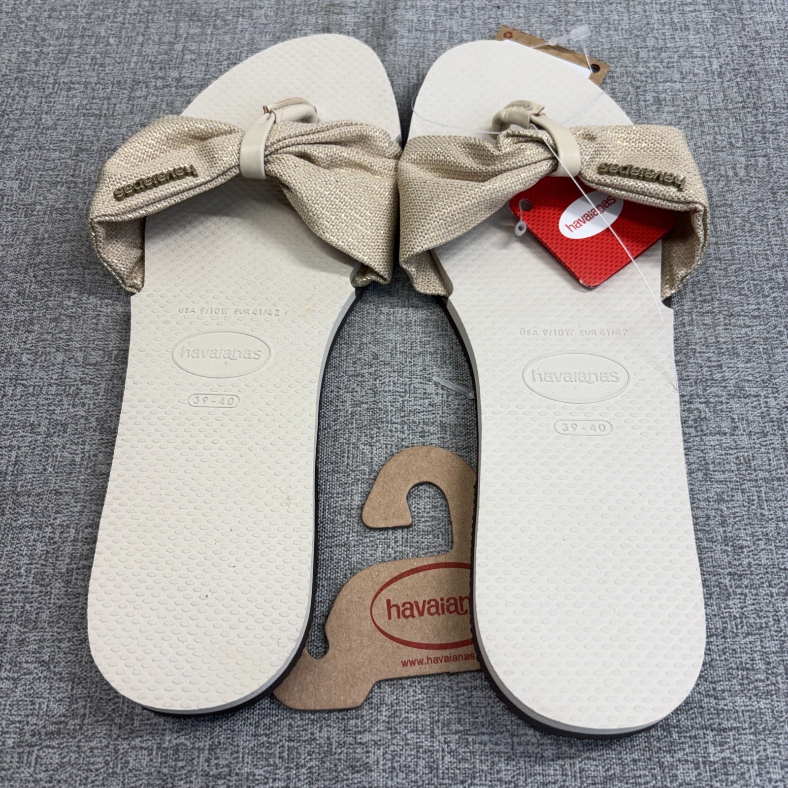 Havaianas You St. Tropez Shine Sandals Beige Women’s Size 9/10W
