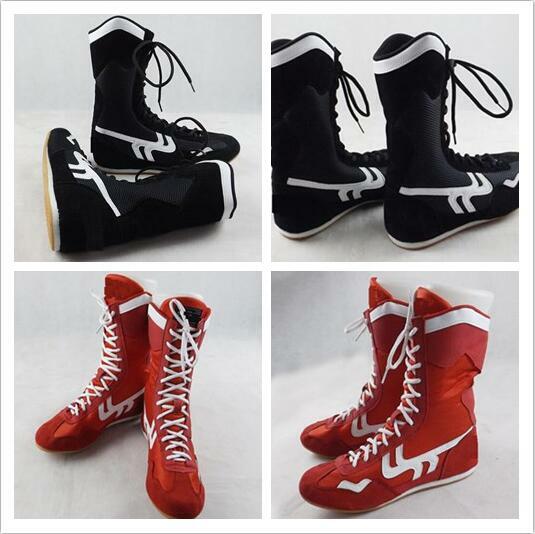 New Men’s Faux Leather High Top Boxing Shoes Wrestling Training Boots EUR38-45