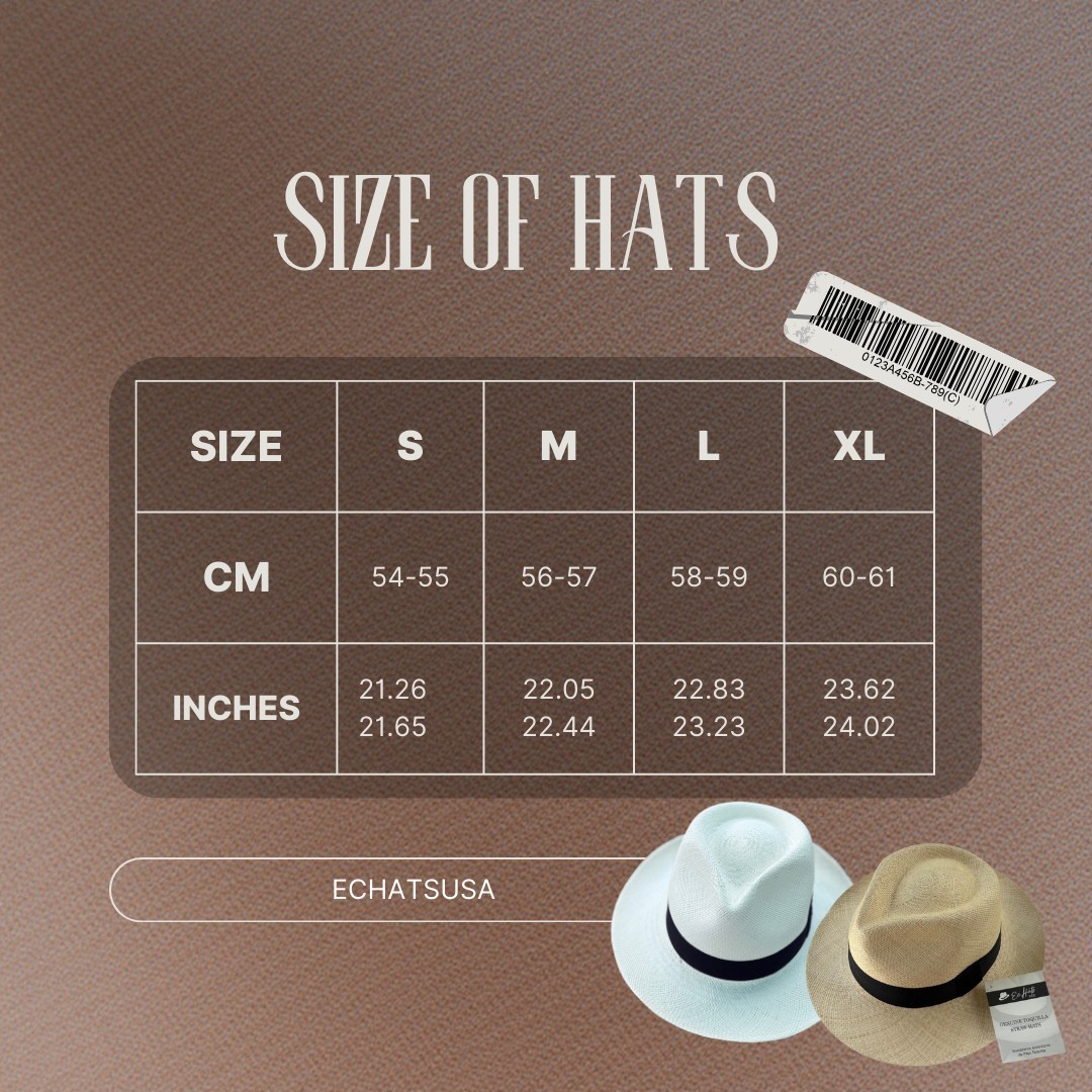 Panama hat, Genuine, handcrafted in Ecuador 100%”Toquilla” straw