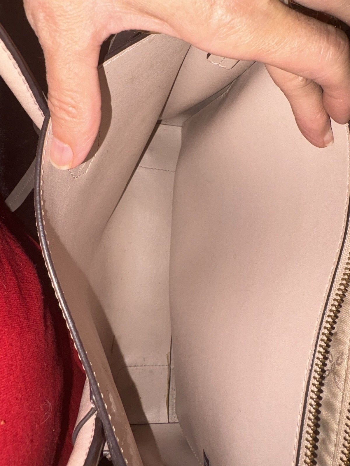 Michael Kors Pink Medium Satchel Top Handle Textured Zip Top Gold Hardware