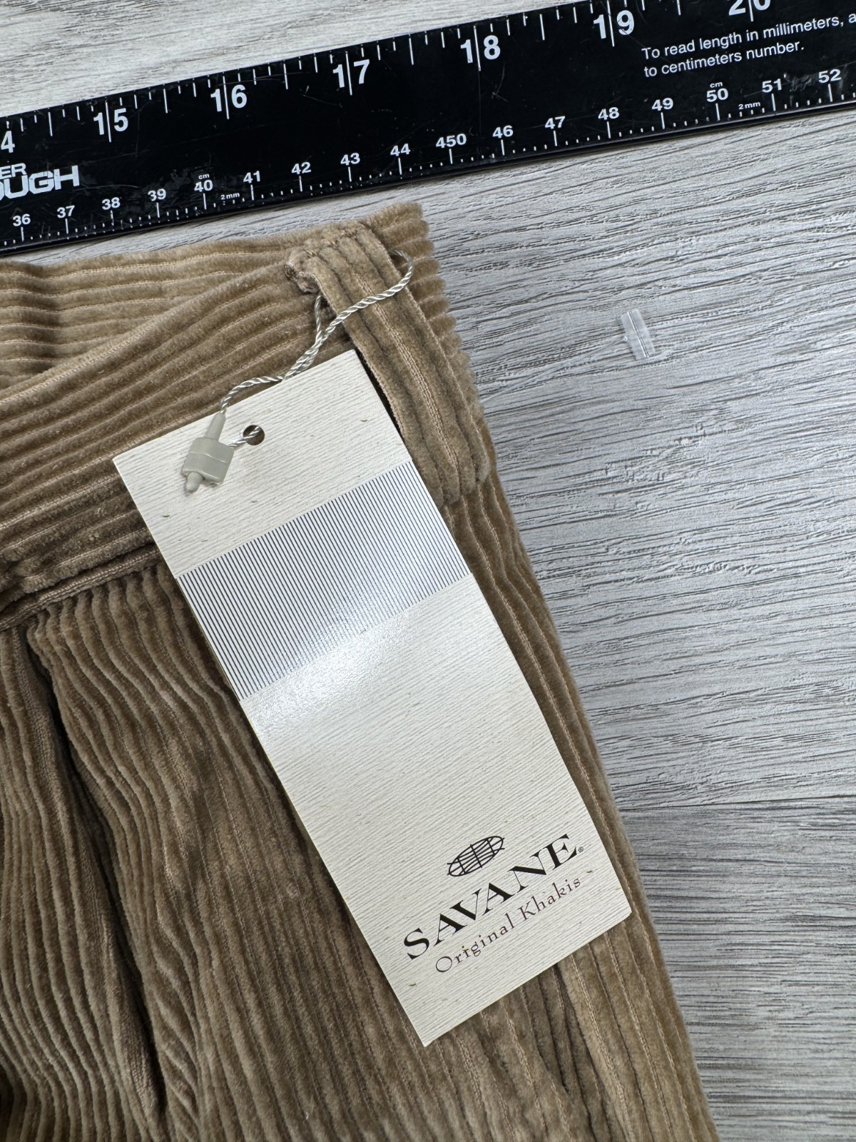 Savane Pants Mens 36×29 Brown Khaki Whale Corduroy Pleated Front Relaxed Fit