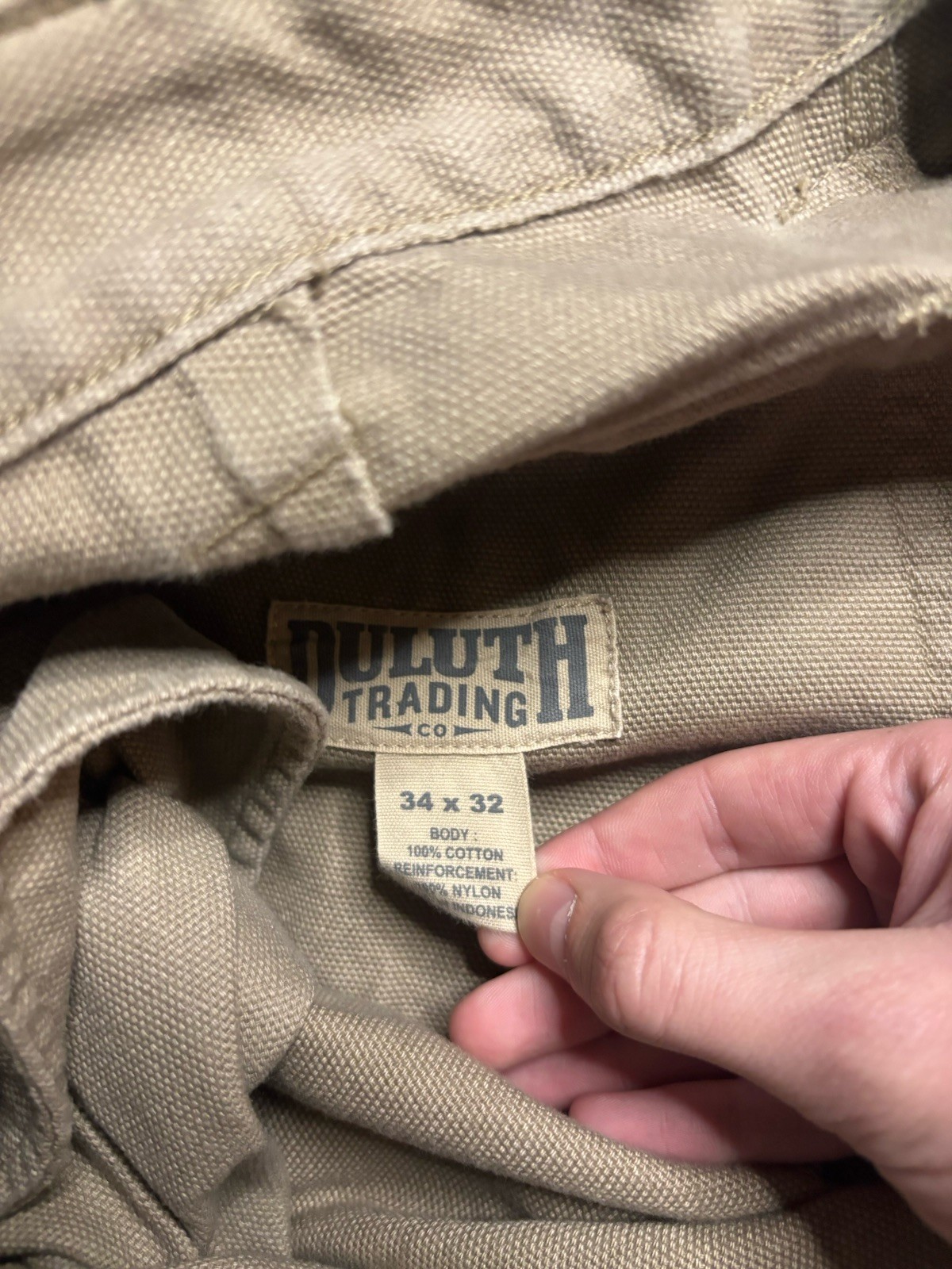 Duluth Trading Ultimate Fire Hose Pants Mens 34×32 Tan Double Knee Cargo Work