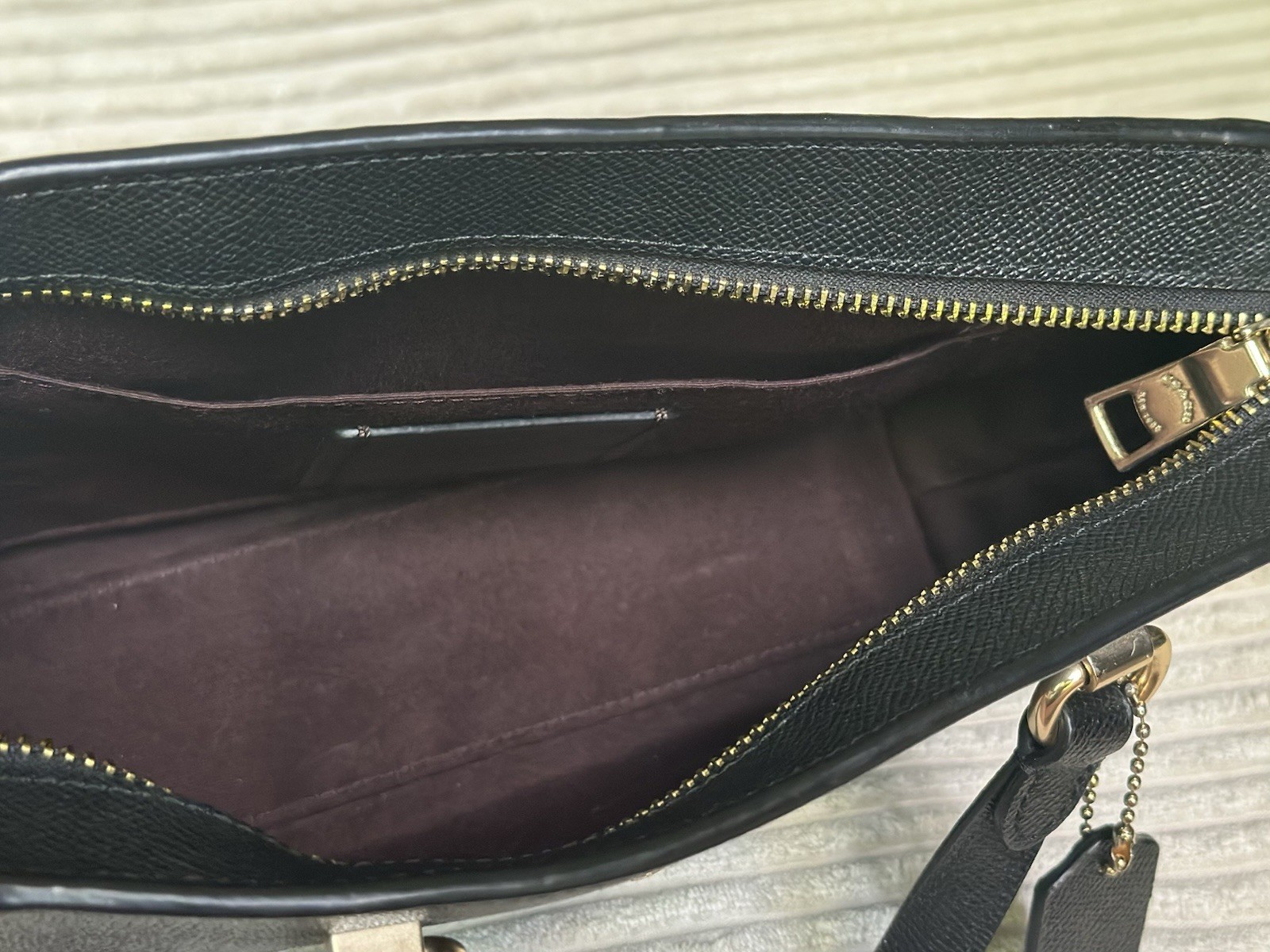 Coach Alice Small Satchel Black Leather Crossbody Purse Gold Hardware