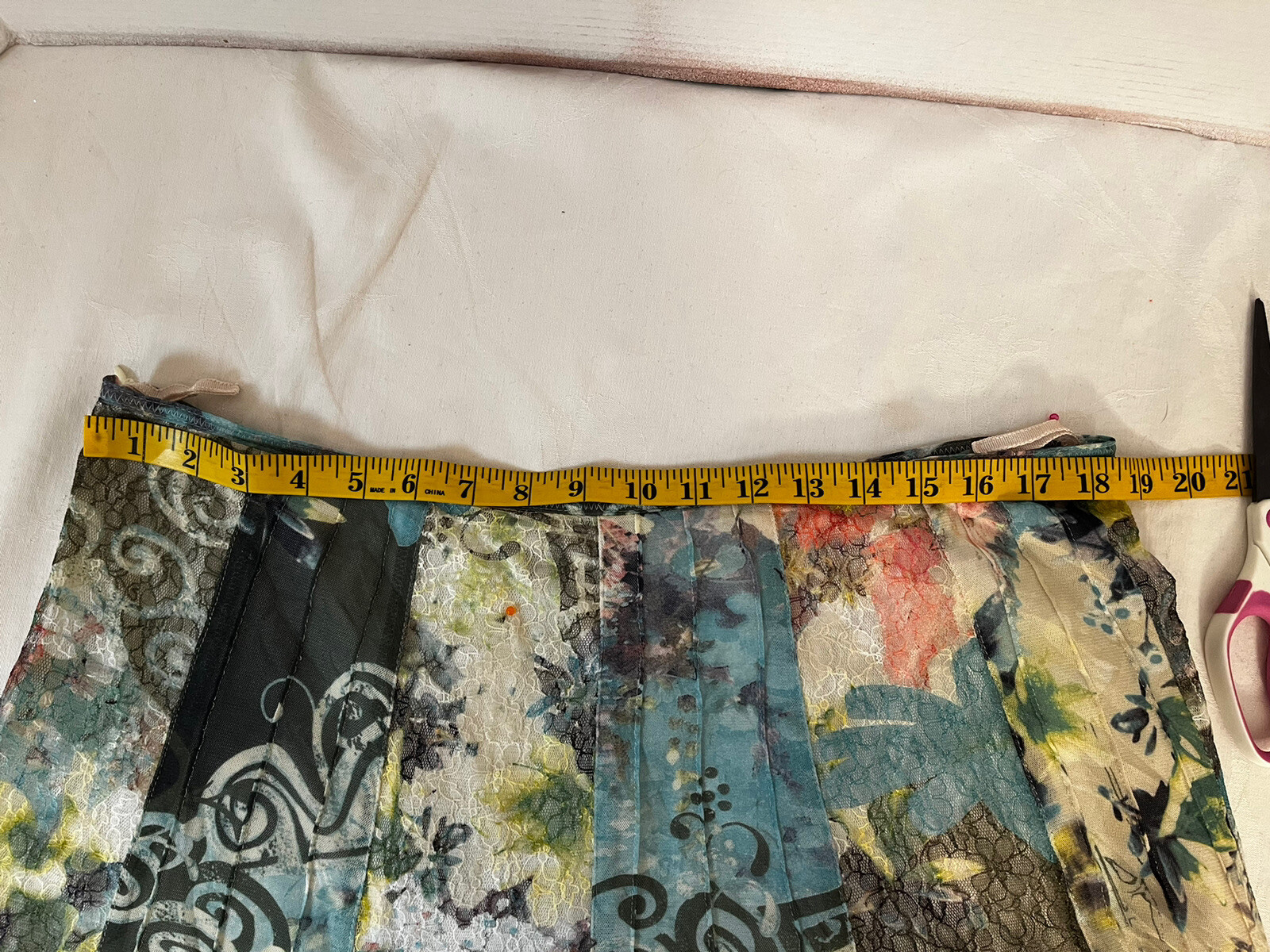 Apanage Size14 Bright Patterned Long Skirt Flared Boho Print Made In Germany