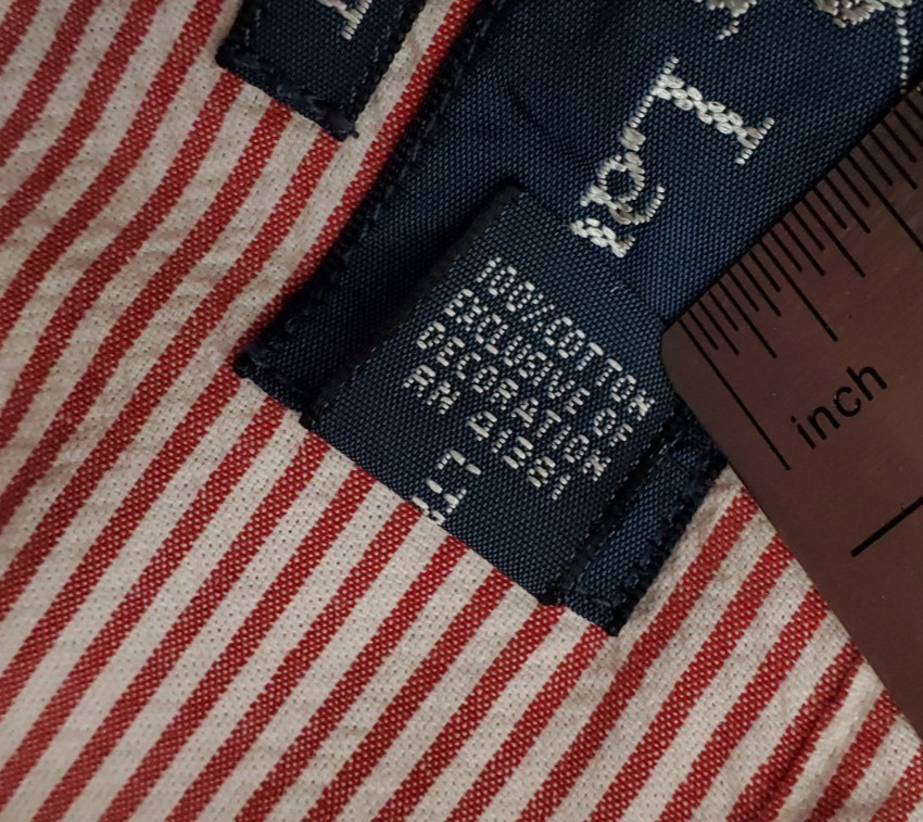 VTG Ralph Lauren Seersucker Button Down Men Sz XL Red Stripe Classic Fit Boating