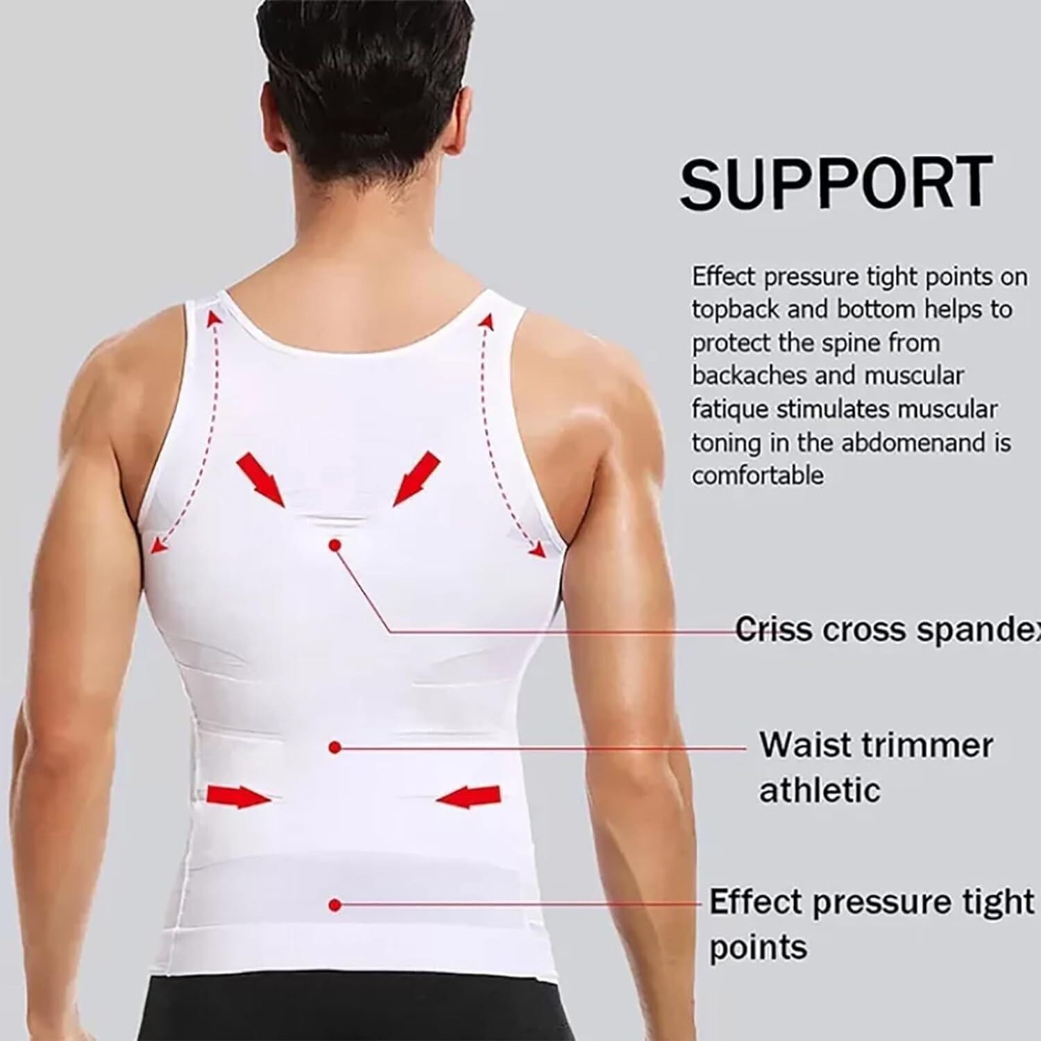 SHAPERLUV – Male Shaper Tank Shaperluv Body Shirt Men Abs Slim Top Undershirt
