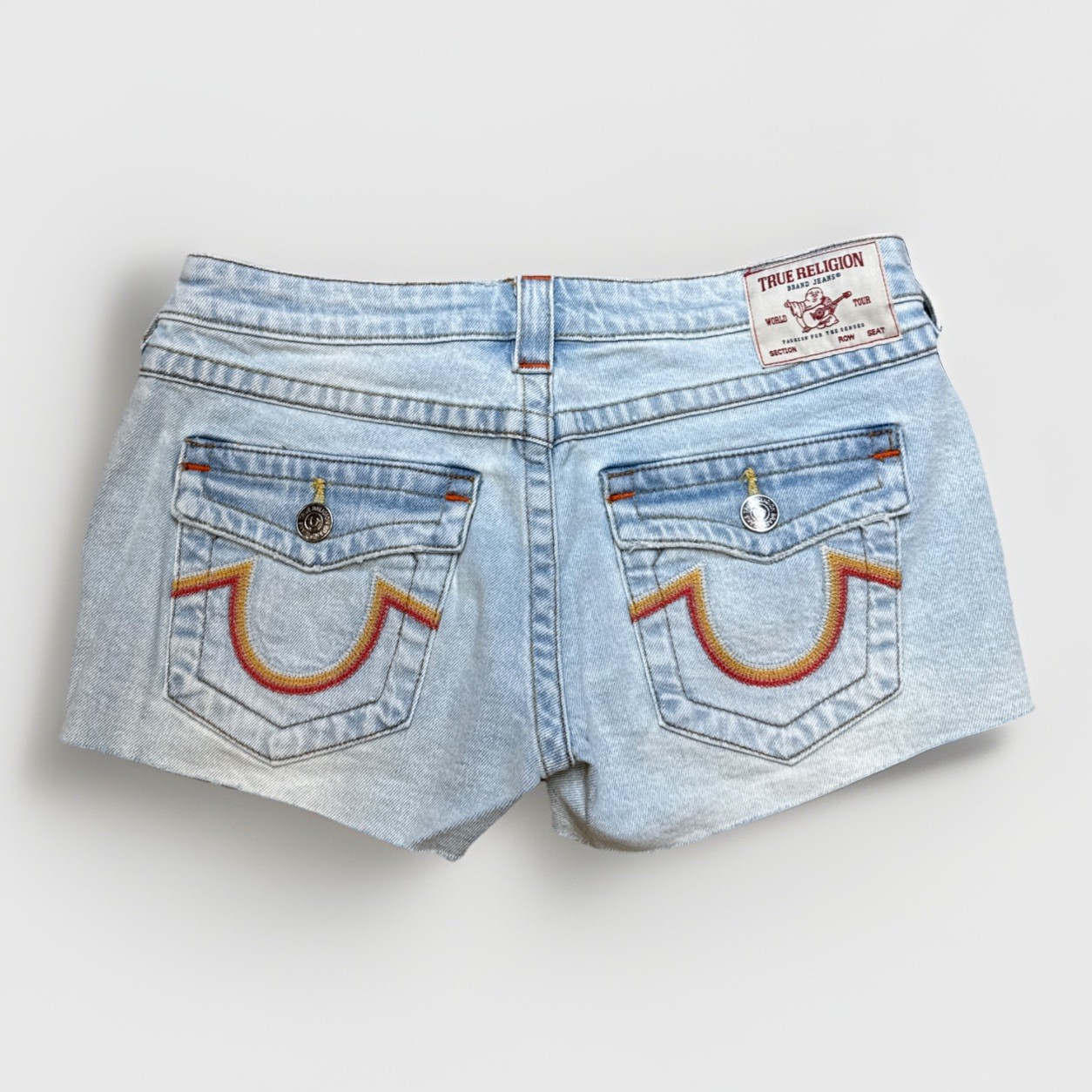 True Religion Brand Jeans Joey Cut-off Distressed womens jean Shorts size 26 NEW