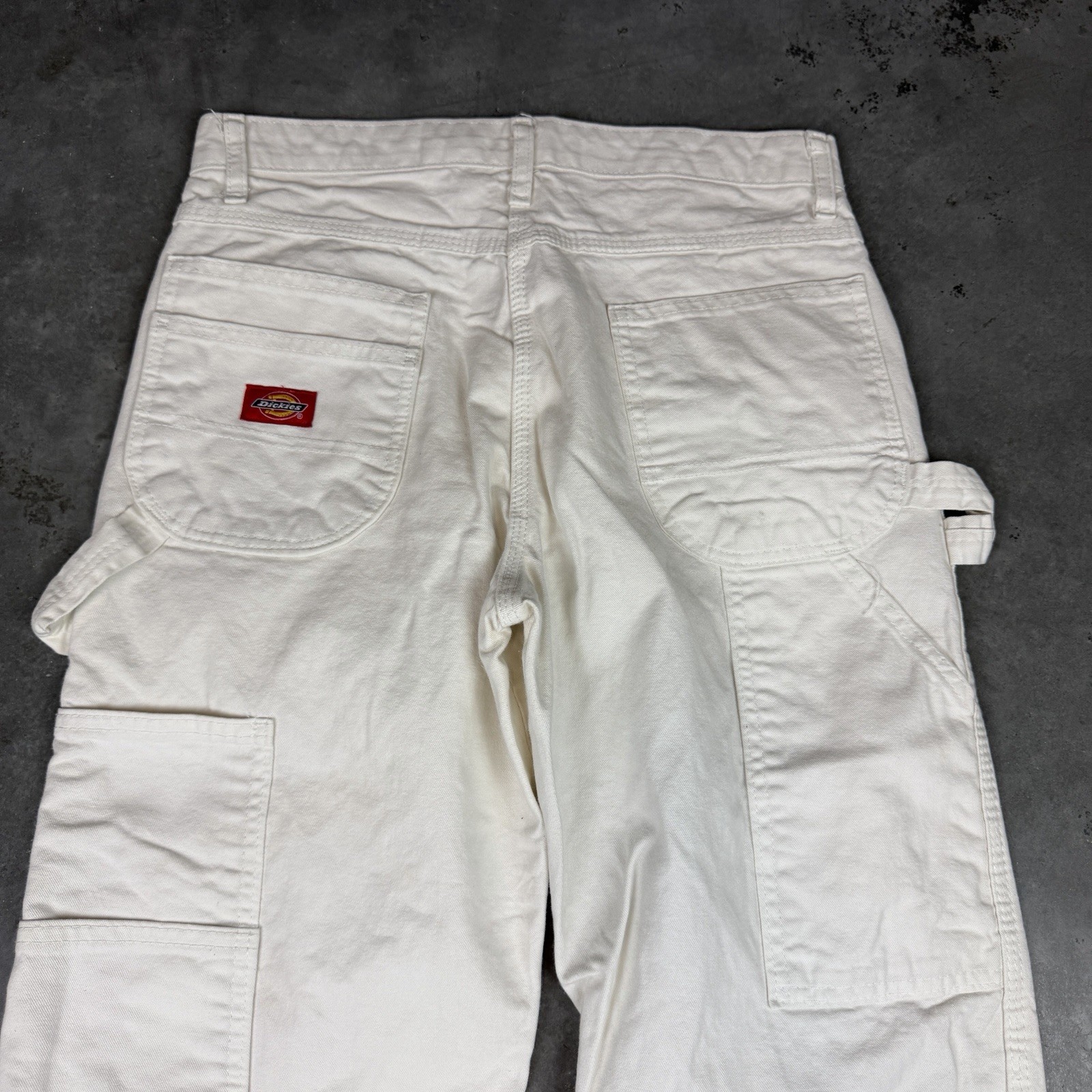 Dickies Carpenter Pants Mens 30×29 White Workwear Flaws Preowned