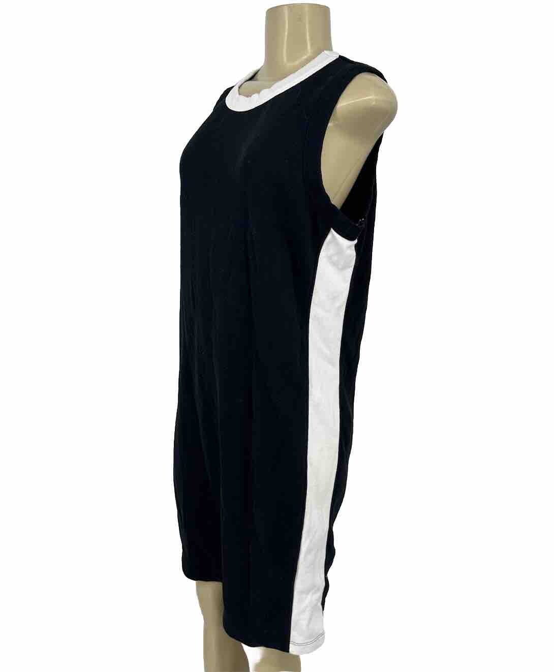 Fabletics Large Women Becky Sport Mini Black / White Crewneck 12-2