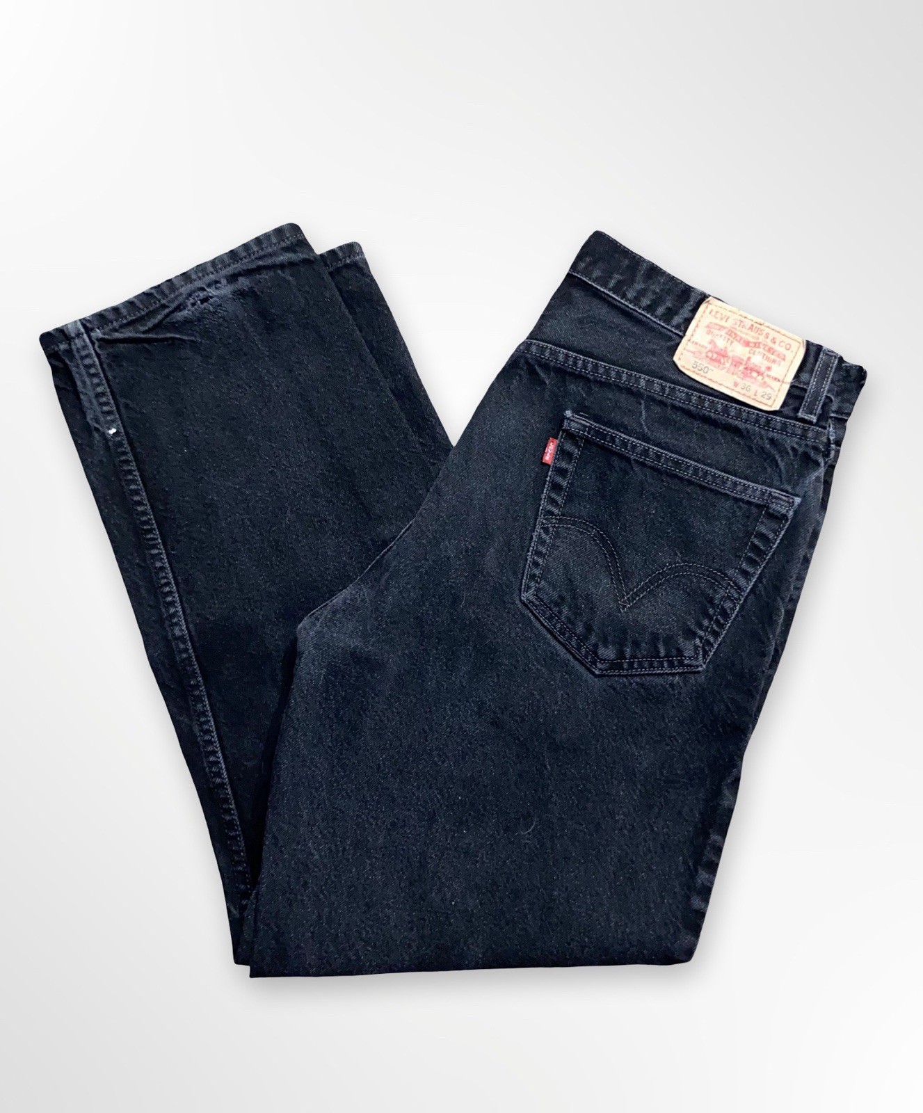 Levi’s 550 Jeans Black Men’s Size 36×29 (Measures 34×29) Relaxed Fit Y2K Faded