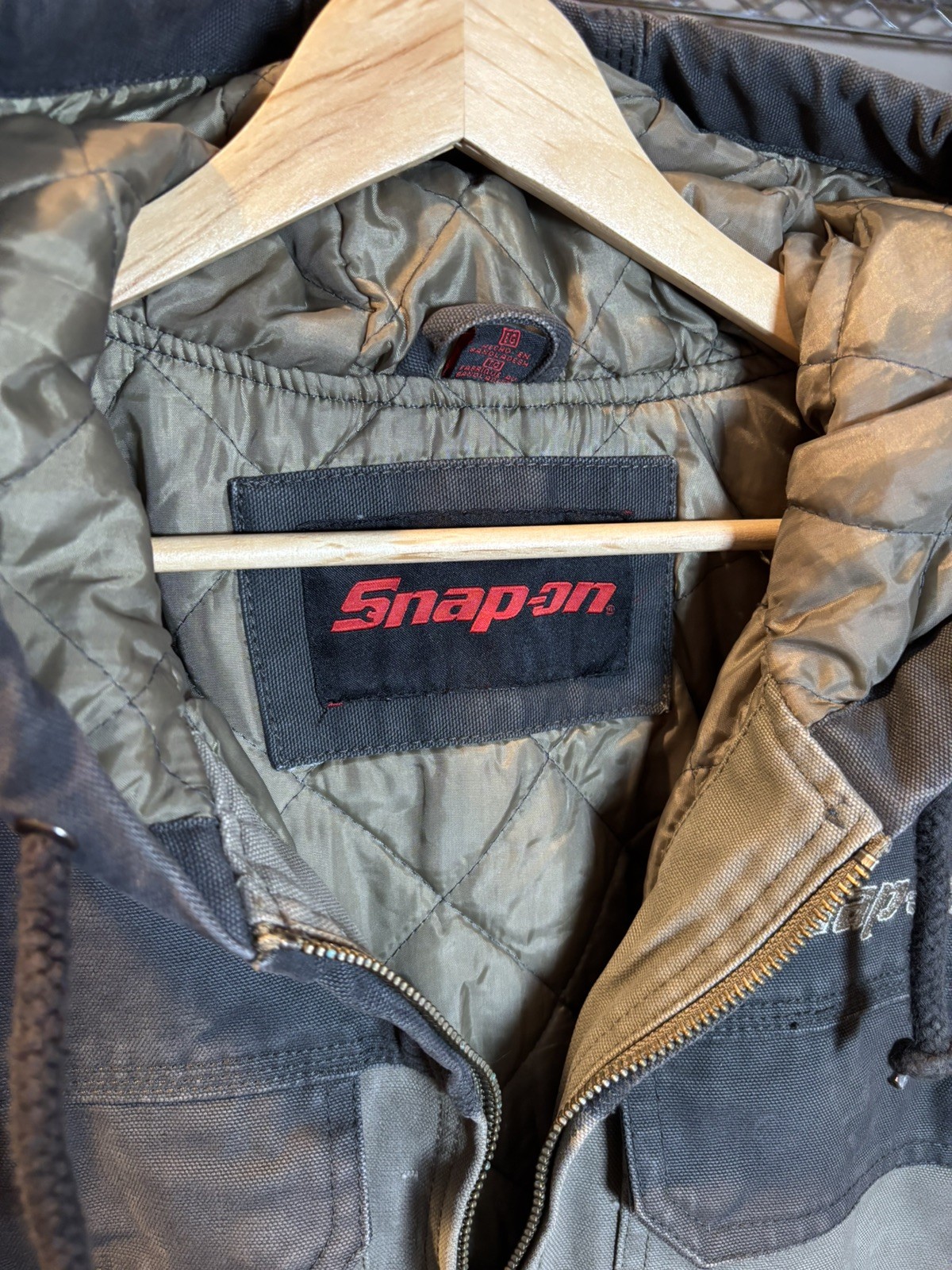 Snap On Silver and Grey Workwear Work Jacket Size X-Large Men’s