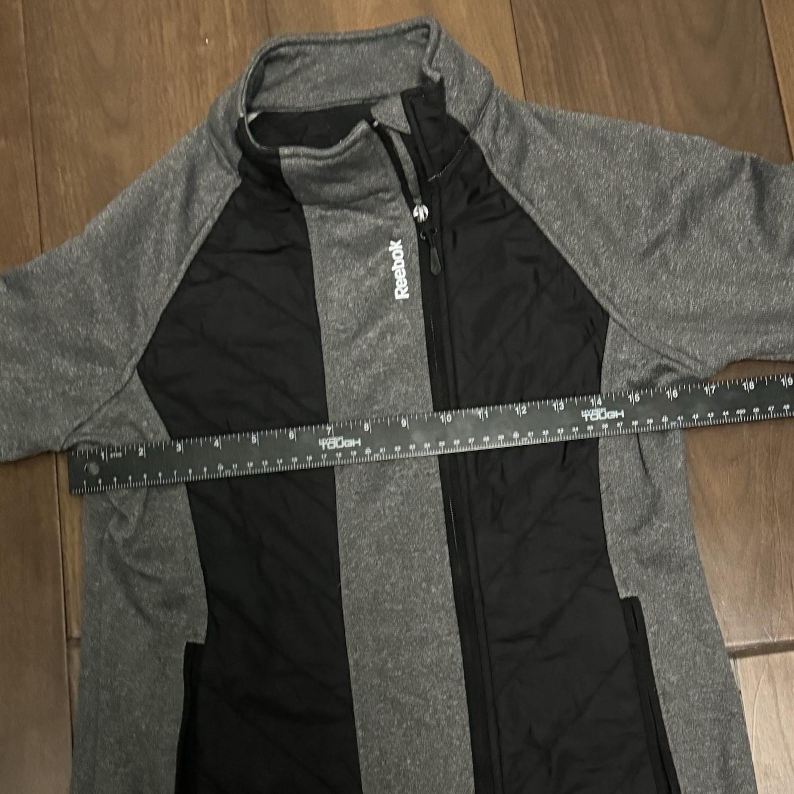 Reebok Womens Alpine Gray Quilted Classic Cut Coat Athletic Jacket Size XS $85