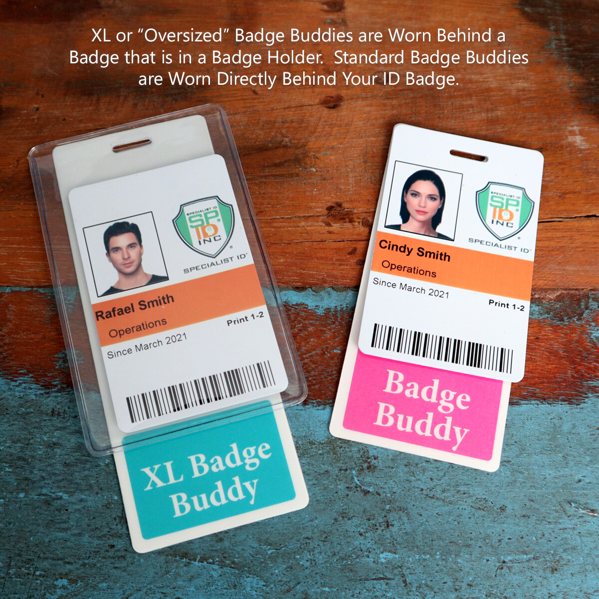 RN Badge Buddy Extra Long Oversized Vertical ID Backer for Registered Nurses