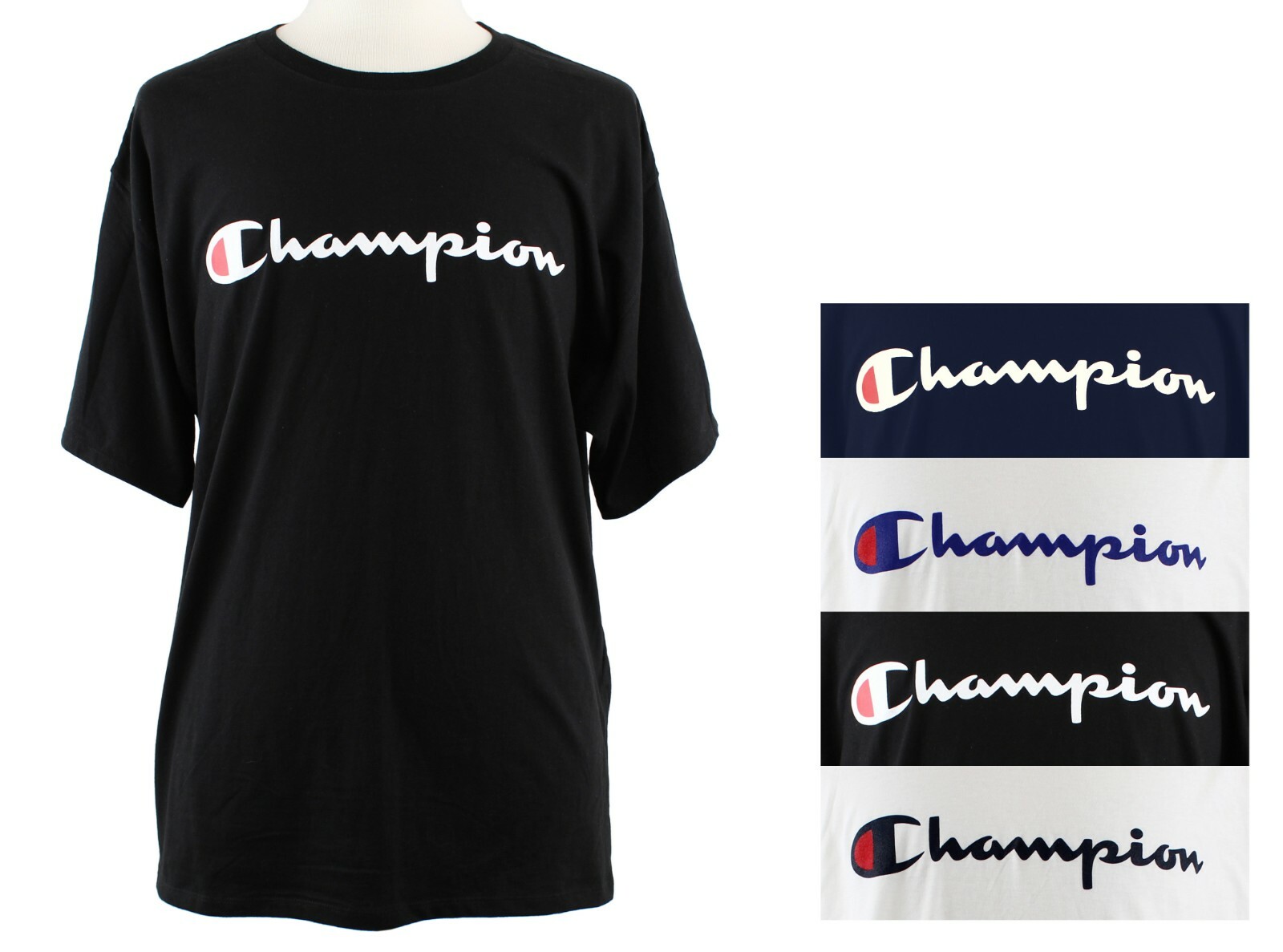 Champion Men’s Graphic Jersey Tee Short Sleeve Logo, Script Logo Cotton T-Shirt