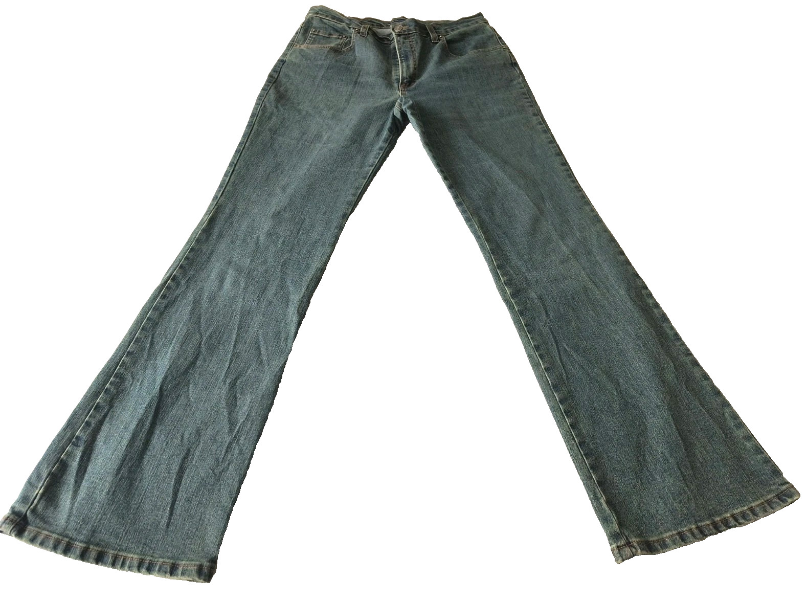 Jordache Men’s Jeans 34/33 Straight Medium Blue Wash Contrast Stitching