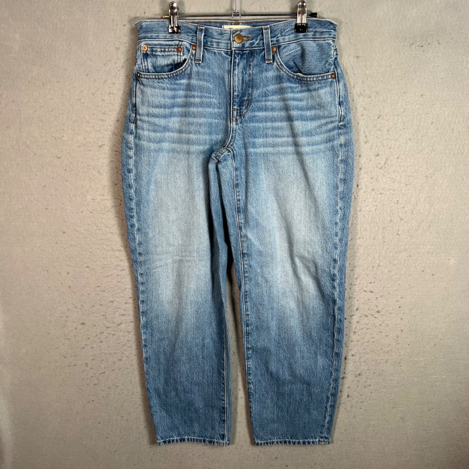 Madewell Womens Size 25P The Slouchy Boyjean Light Wash Denim Blue Jeans