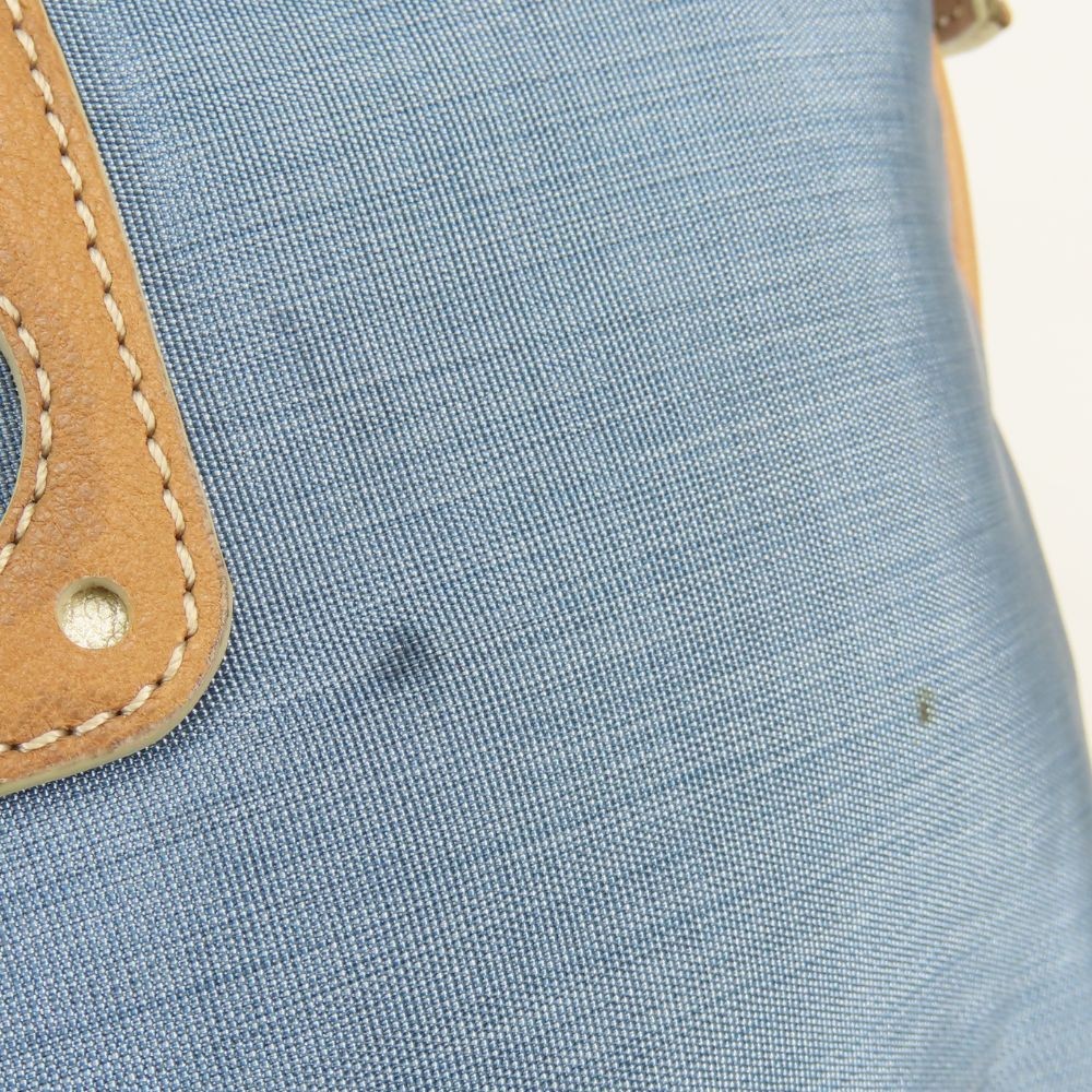USED LOEWE Shoulder Bag anagram 340807 Nylon/leather Blue Camel Everyday use
