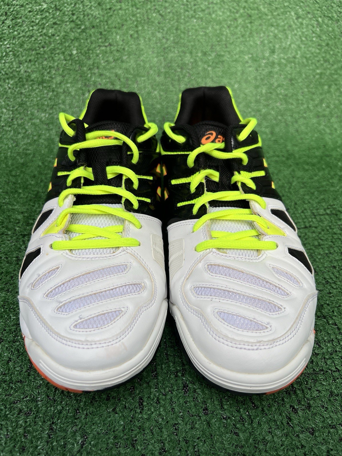 Asics Men’s Gel Game 5 E506Y White Yellow Running Shoes Sneakers Size 9.5 Used