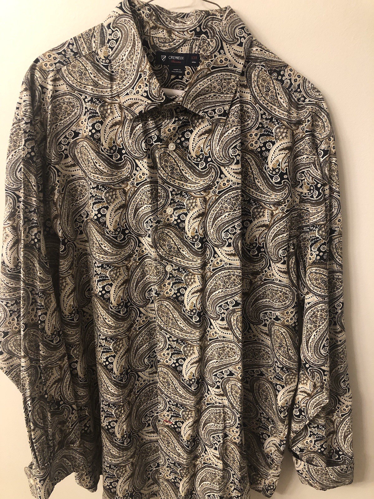 NWOT Daniel Cremieux Mens Classics Paisley Brown Beige Tan XXL 2XL Sharp Shirt!
