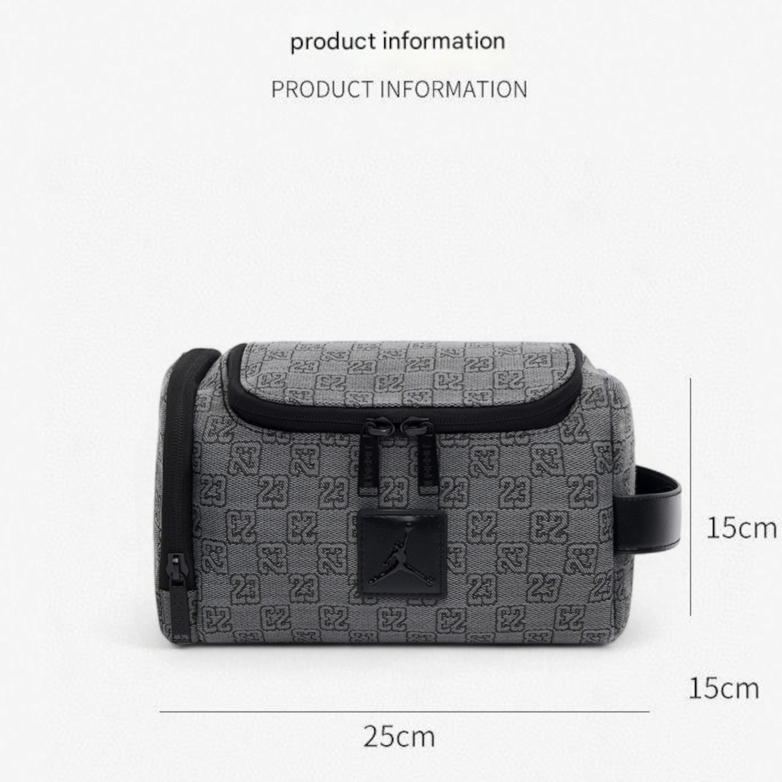 Air Jordan Monogram Logo Jacquard Dopp Kit 5.9L Luxury Travel Bag