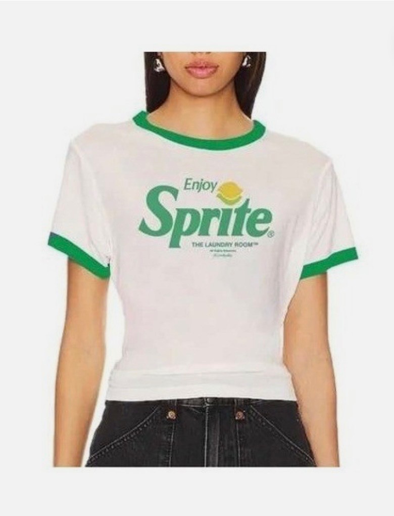 NEW The Laundry Room | Enjoy SPRITE Graphic Vintage Inspired RINGER T-shirt | S
